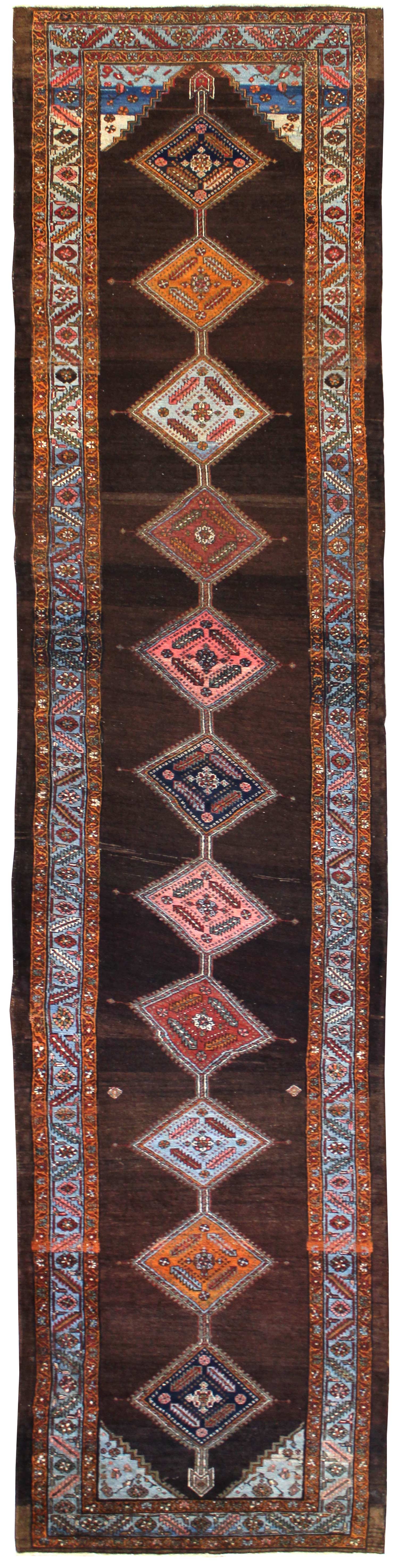 Antique Bakshaish Handwoven Tribal Rug