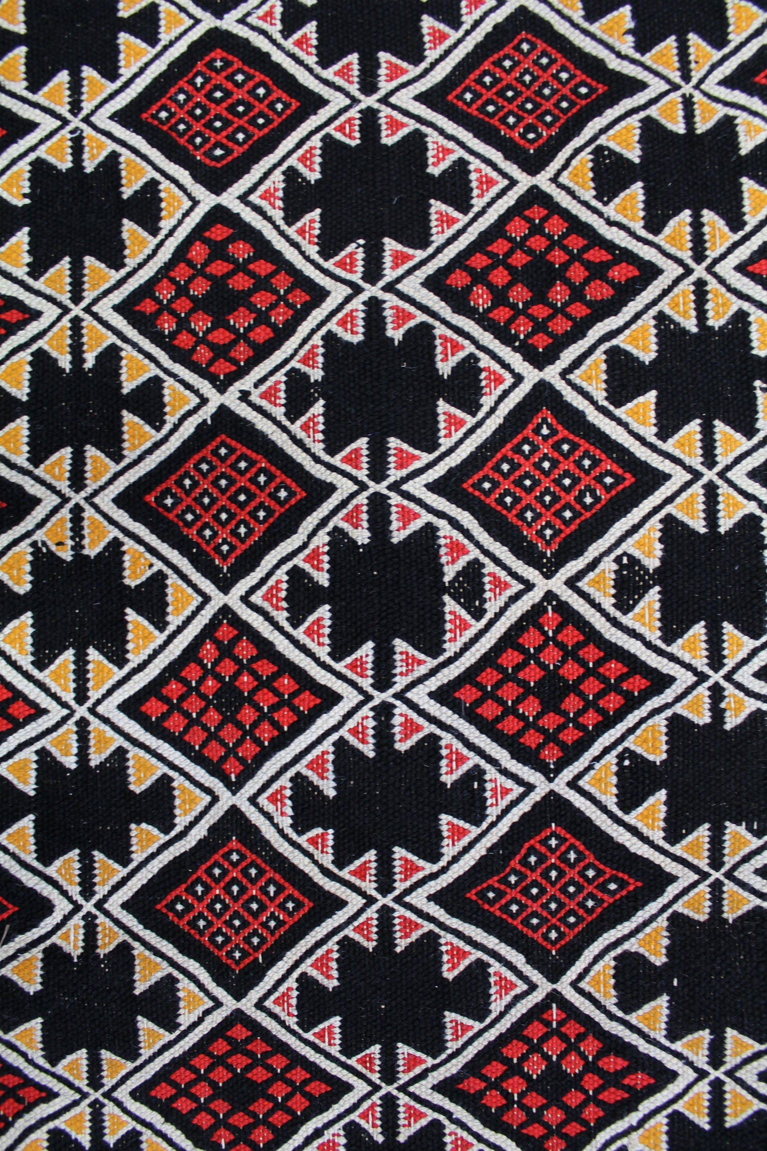 Vintage Berber Kilim Handwoven Tribal Rug, J63347