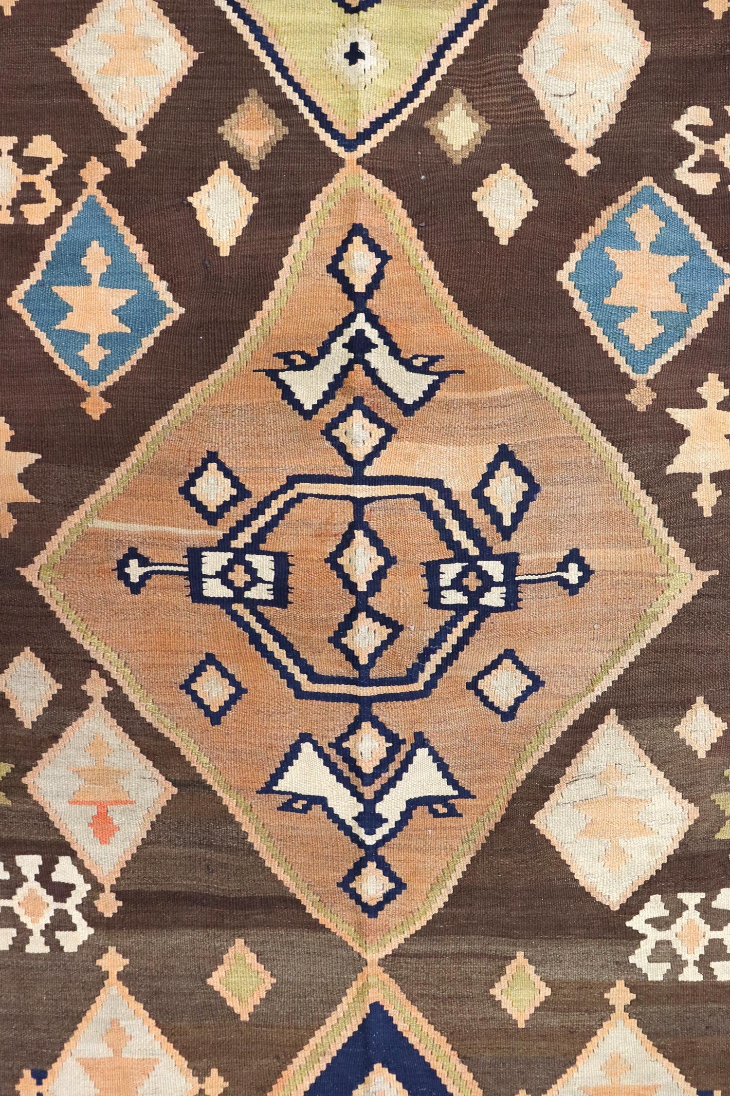 Vintage Bijar Kilim Handwoven Tribal Rug, J67875