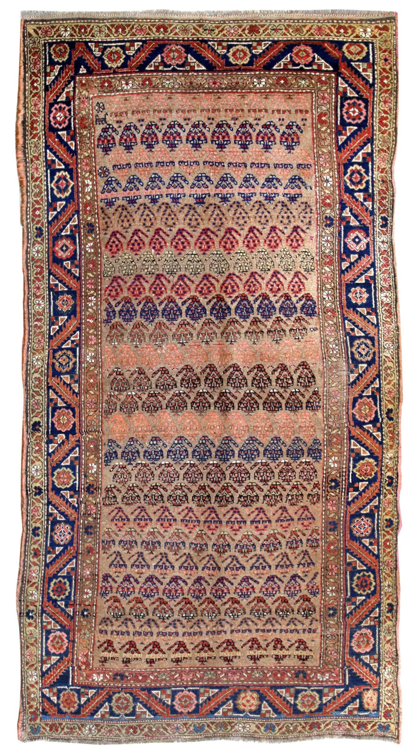 Antique Camel Hair Hamadan Handwoven Tribal Rug, JF8275