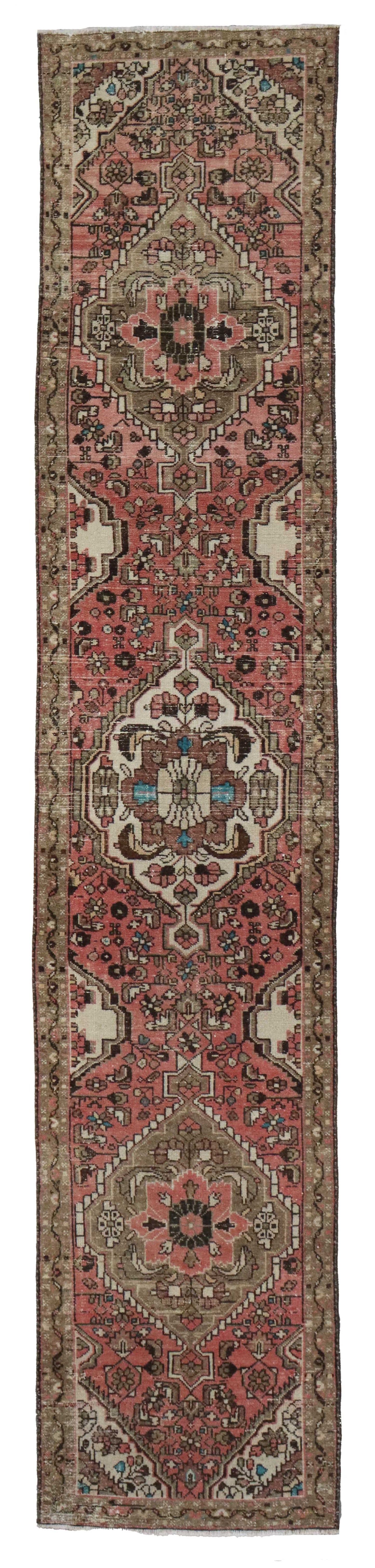 Vintage Hamadan Handwoven Tribal Rug