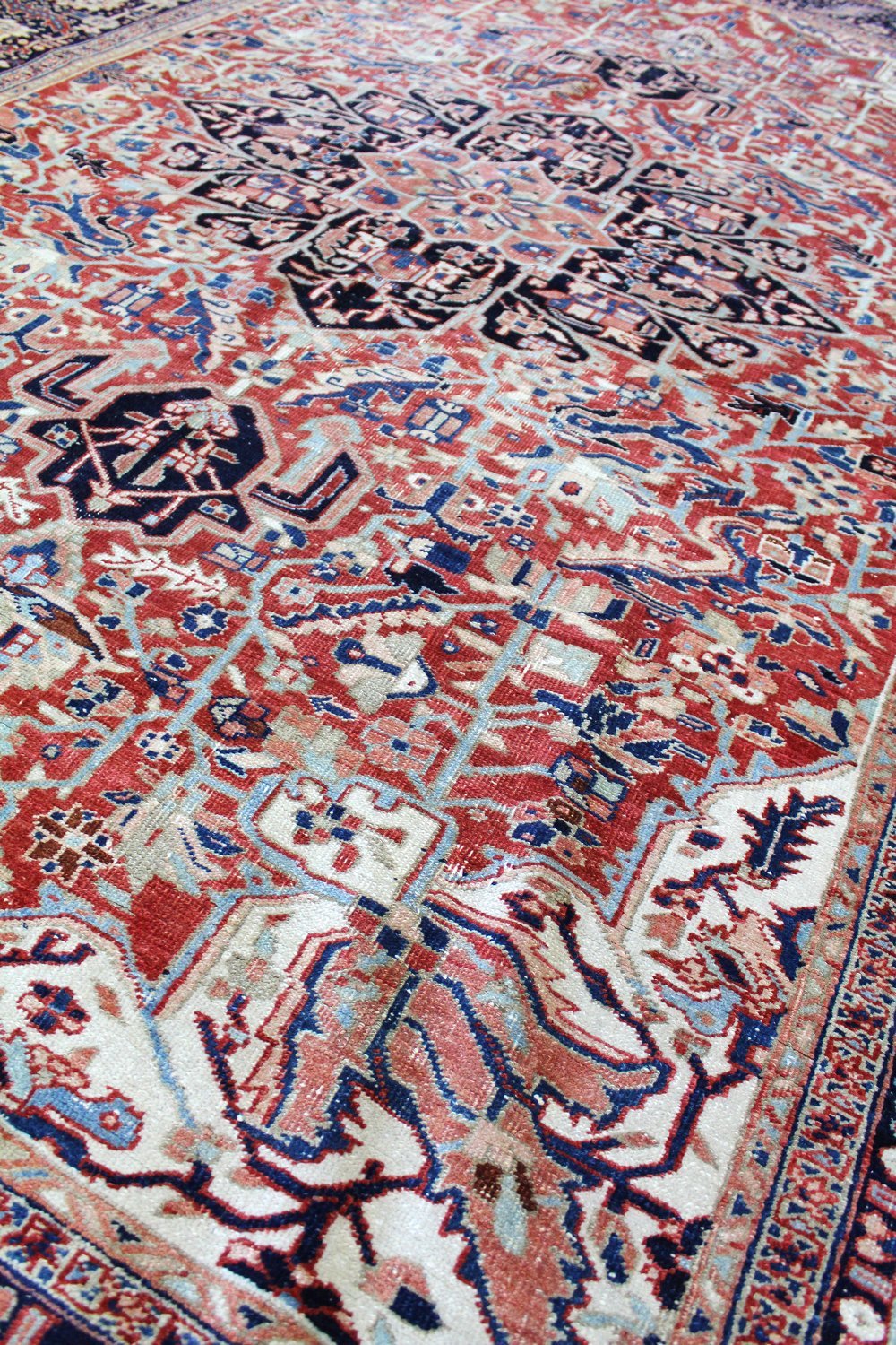 Vintage Heriz Handwoven Tribal Rug, J61493