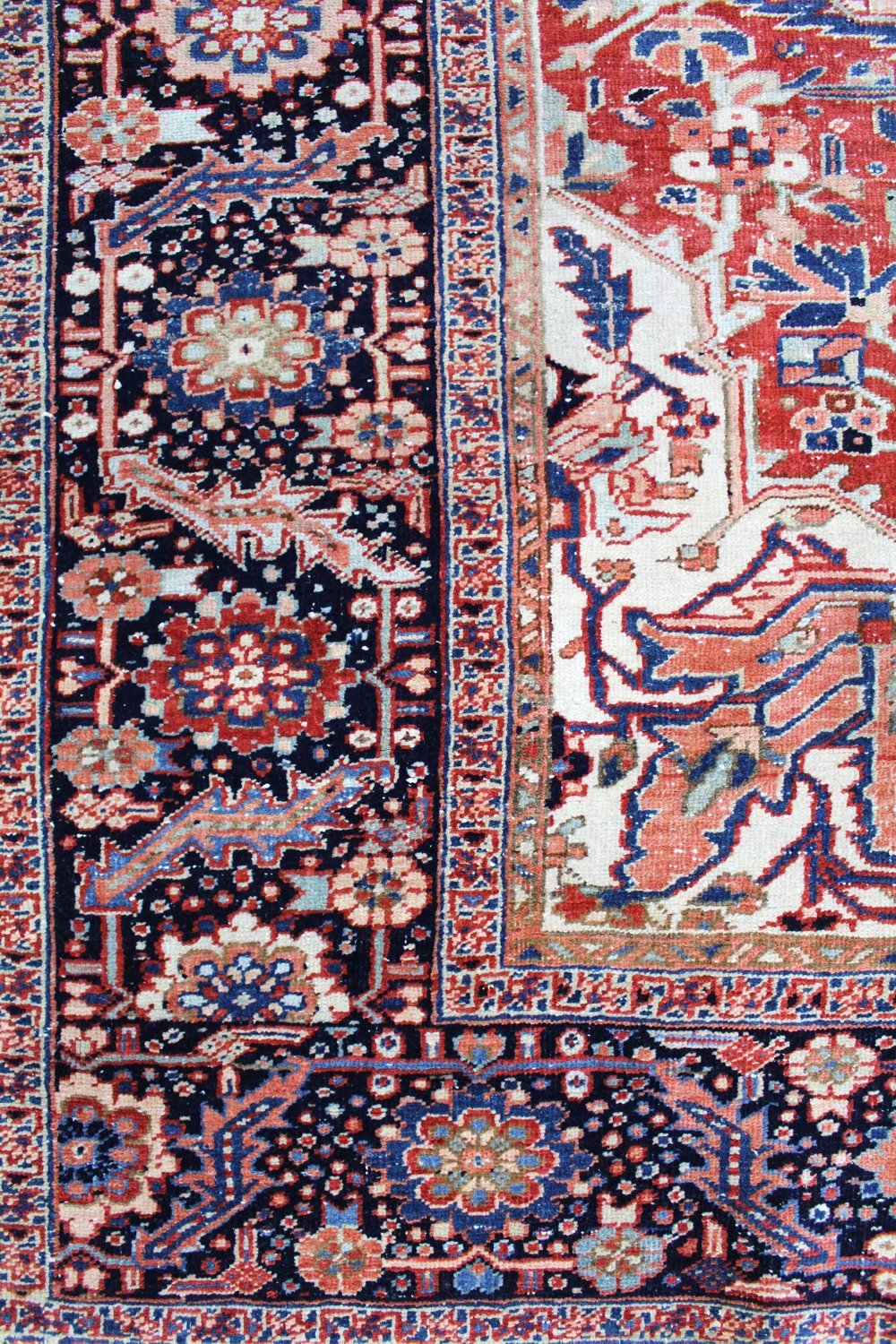 Vintage Heriz Handwoven Tribal Rug, J61493