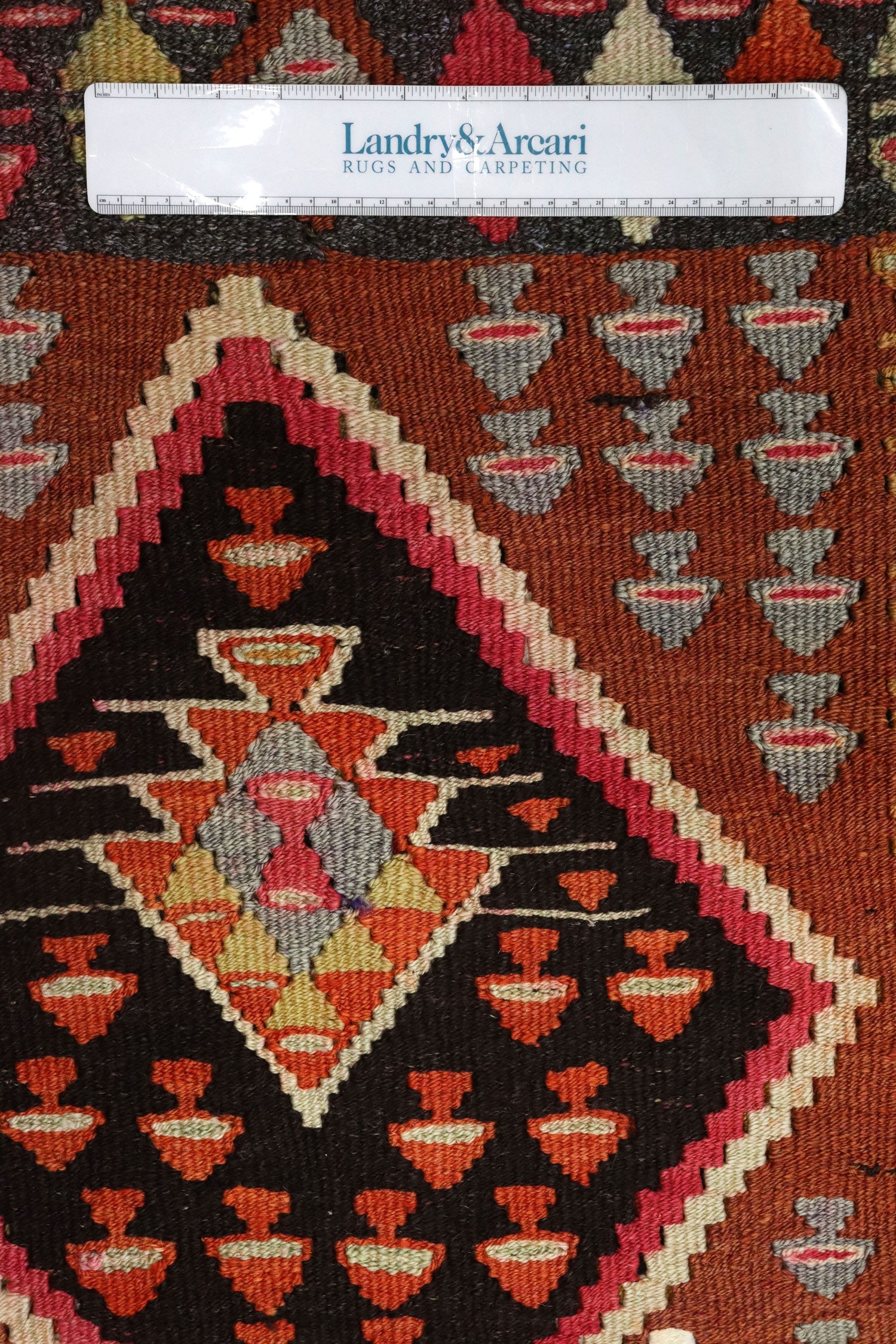 Vintage Herki Kilim Handwoven Tribal Rug, J66572