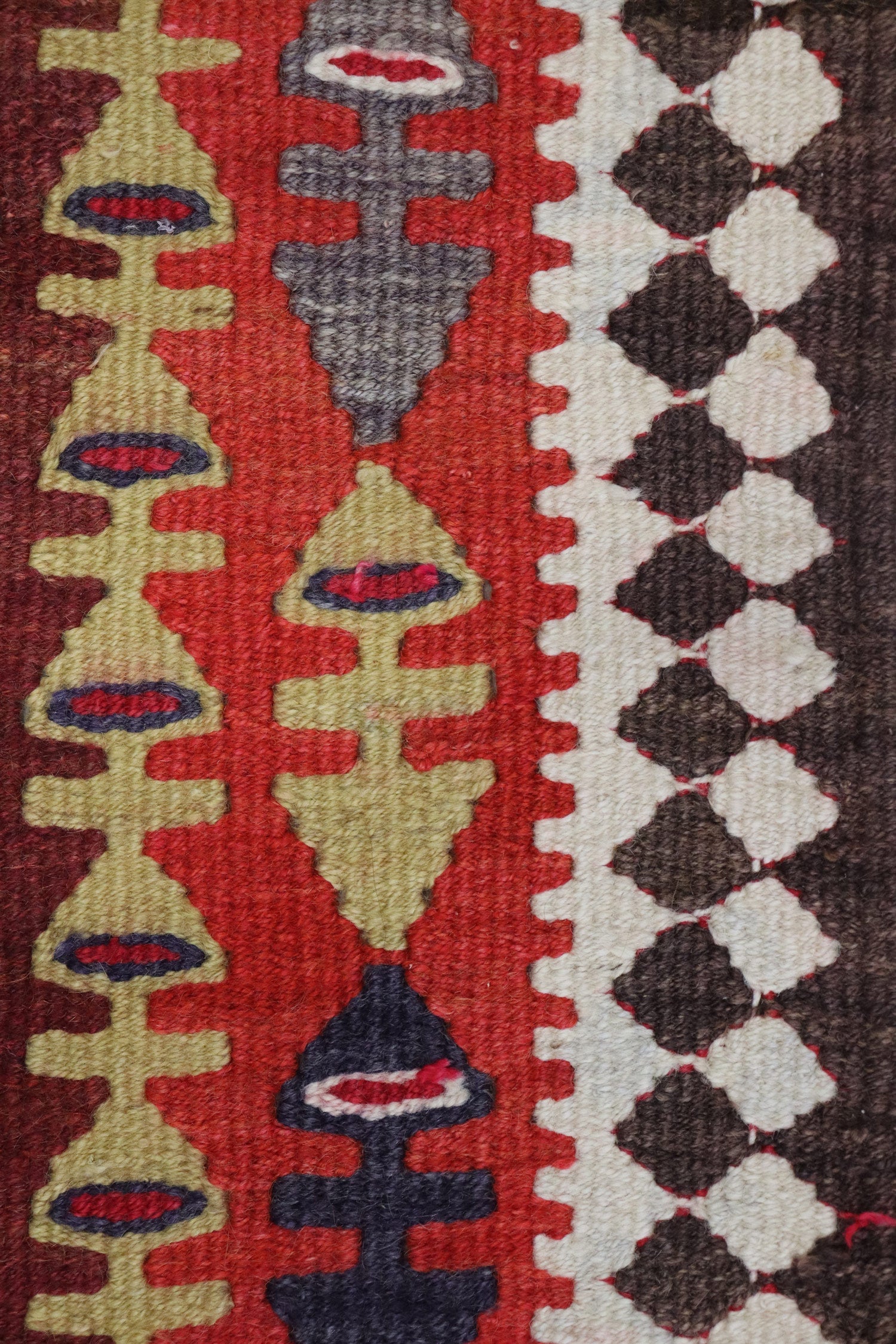 Vintage Herki Kilim Handwoven Tribal Rug, J66573