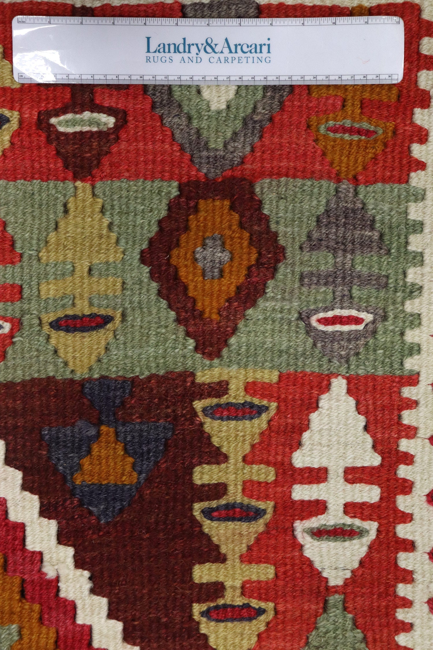 Vintage Herki Kilim Handwoven Tribal Rug, J66573