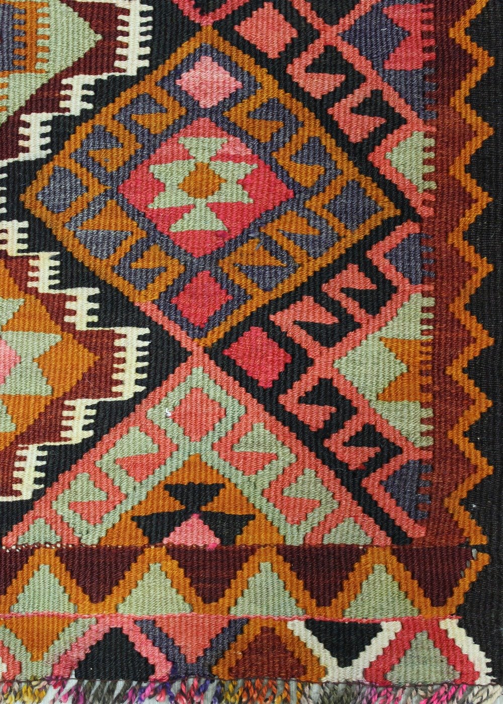 Vintage Herki Kilim Handwoven Tribal Rug, J67106