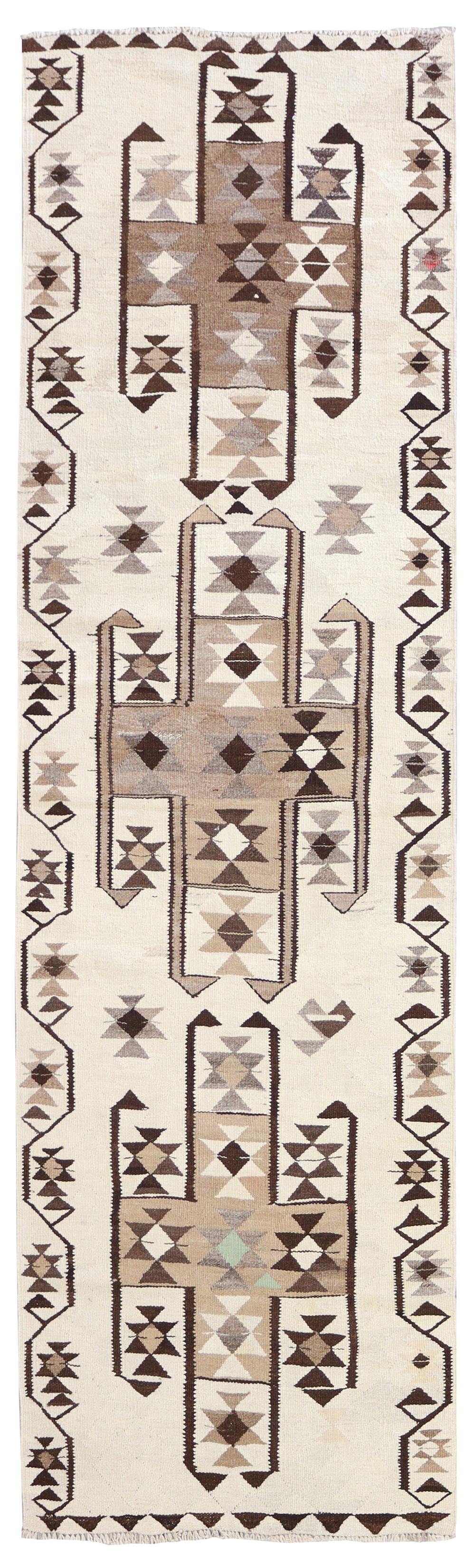 Vintage Herki Kilim Handwoven Tribal Rug