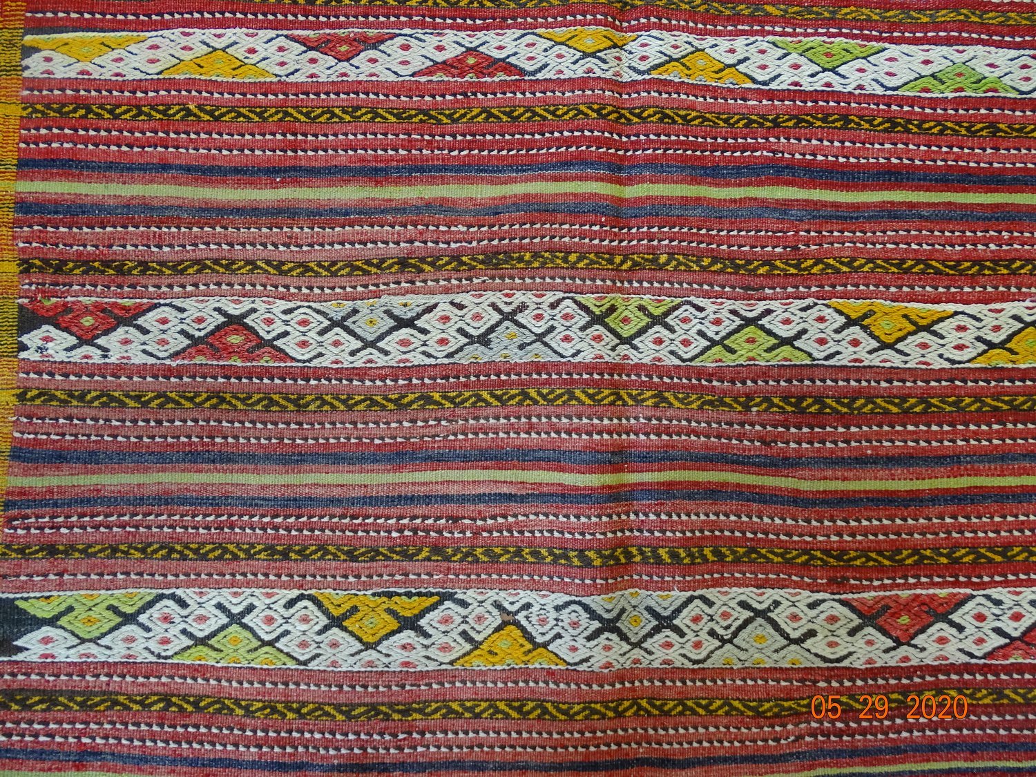 Vintage Jijim Handwoven Tribal Rug, J59449
