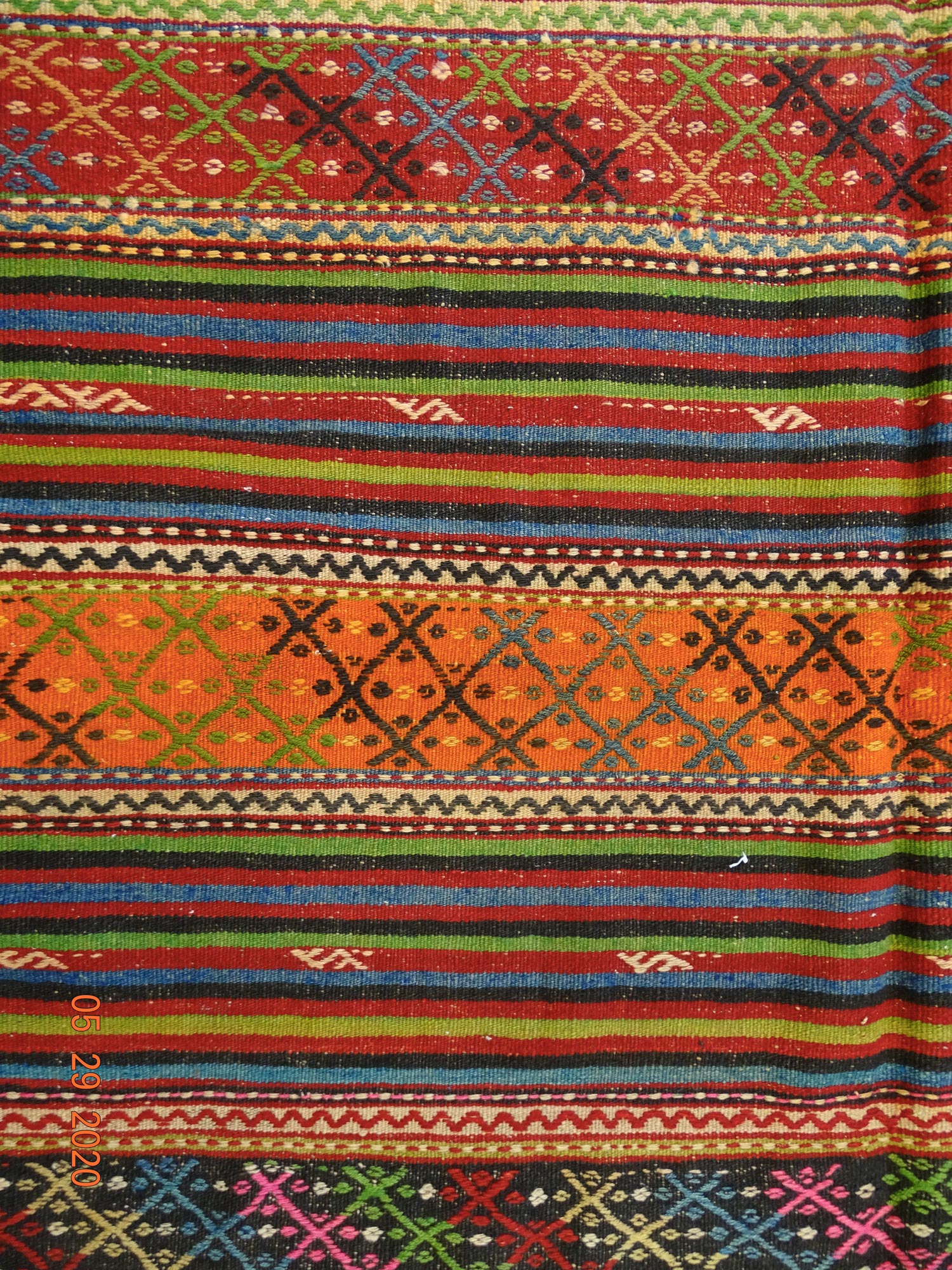 Vintage Jijim Handwoven Tribal Rug, J59458