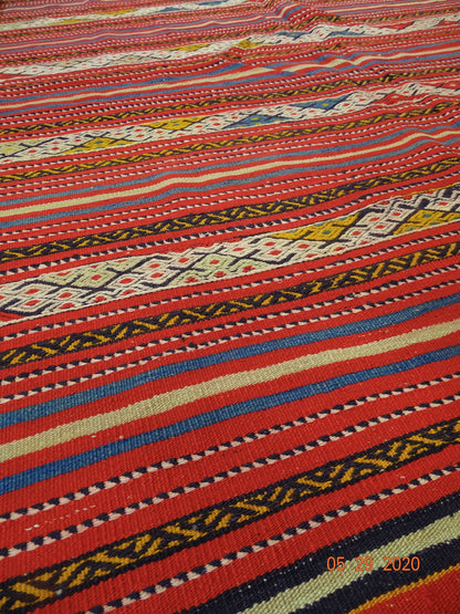 Vintage Jijim Handwoven Tribal Rug, J59461
