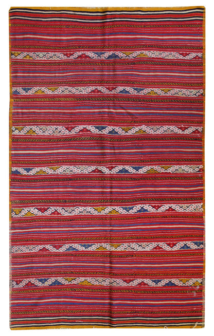 Vintage Jijim Handwoven Tribal Rug