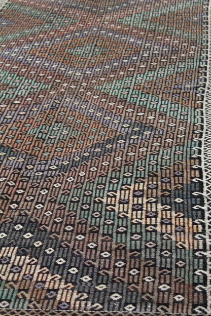 Vintage Jijim Handwoven Tribal Rug, J64677