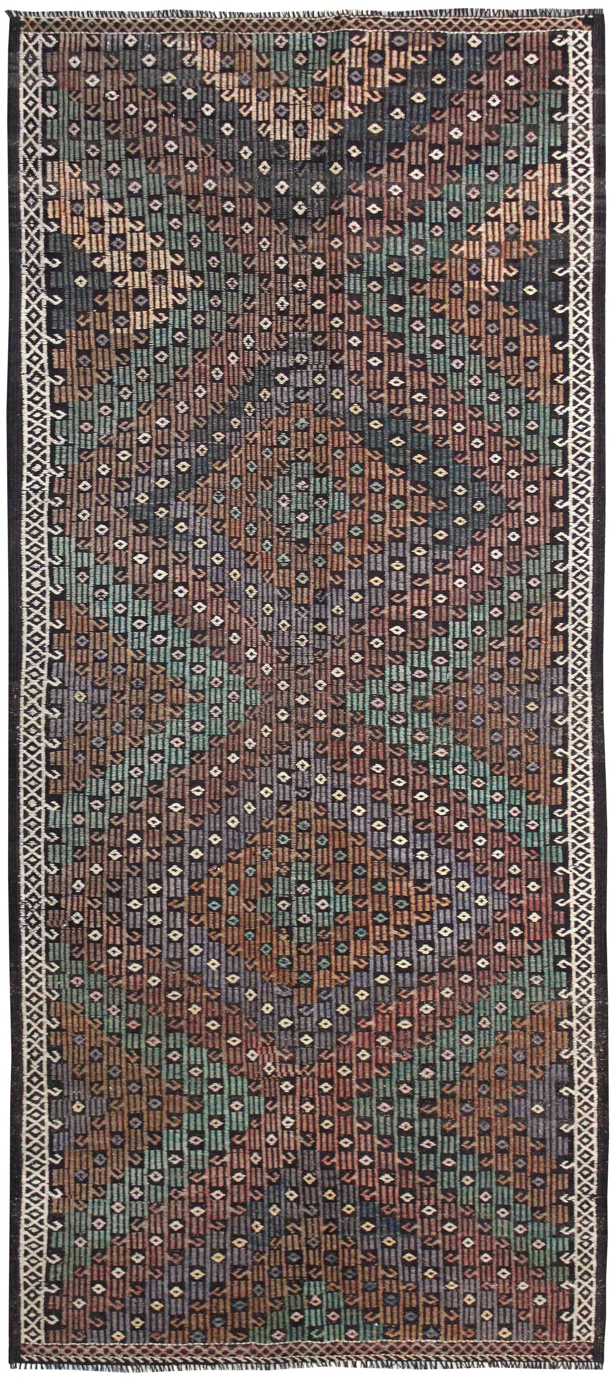 Vintage Jijim Handwoven Tribal Rug