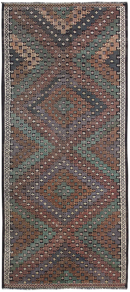 Vintage Jijim Handwoven Tribal Rug