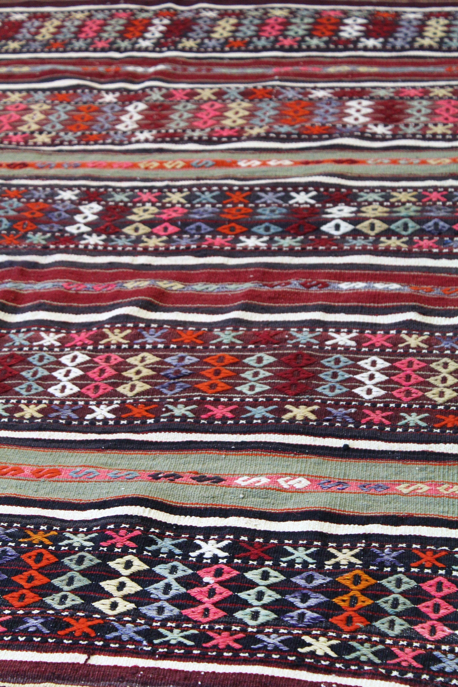 Vintage Jijim Handwoven Tribal Rug, J64696