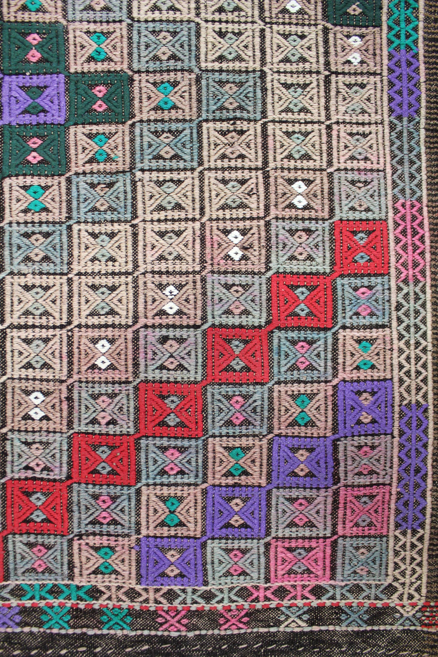 Vintage Jijim Handwoven Tribal Rug, J64755