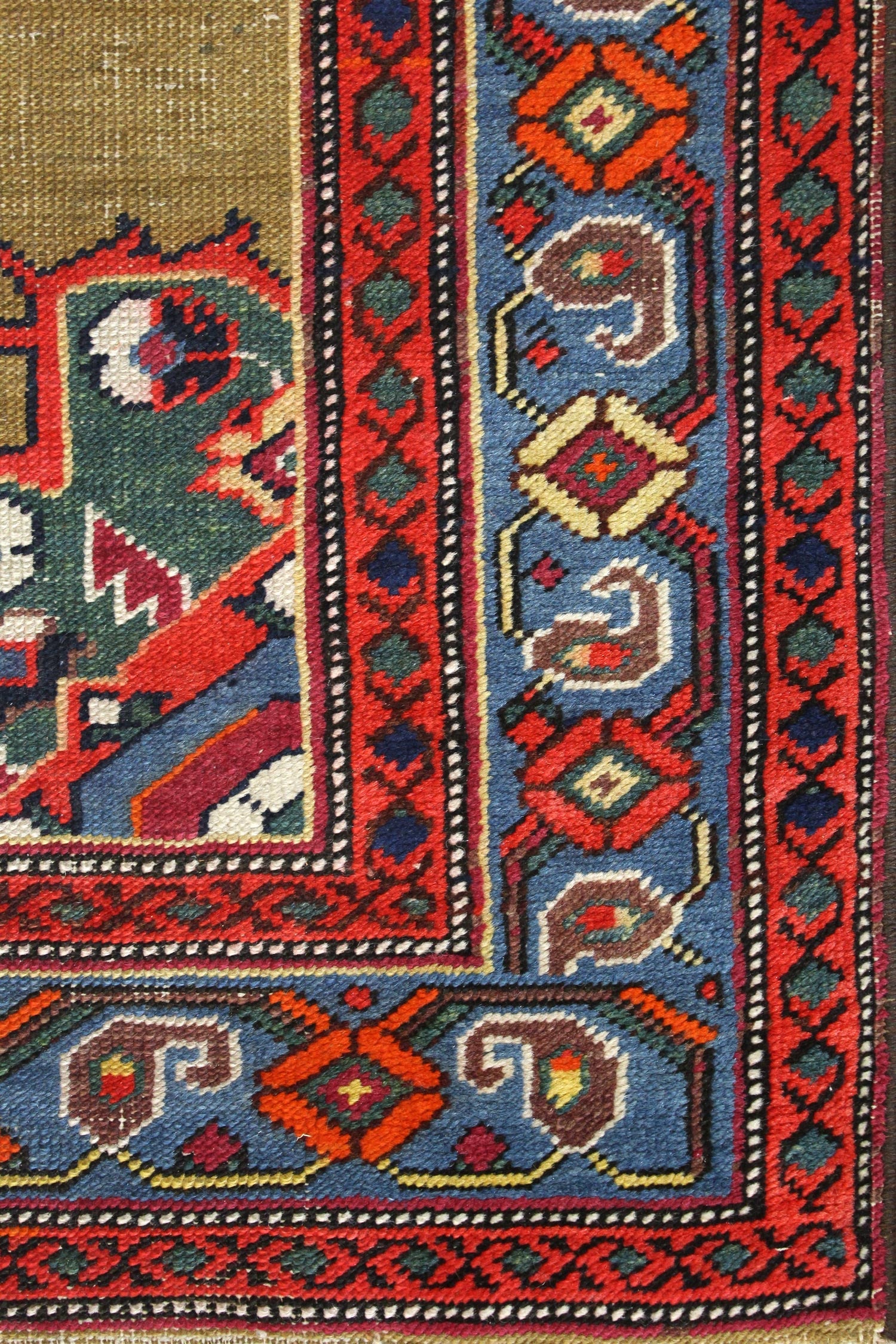 Vintage Karabagh Handwoven Tribal Rug, J67547
