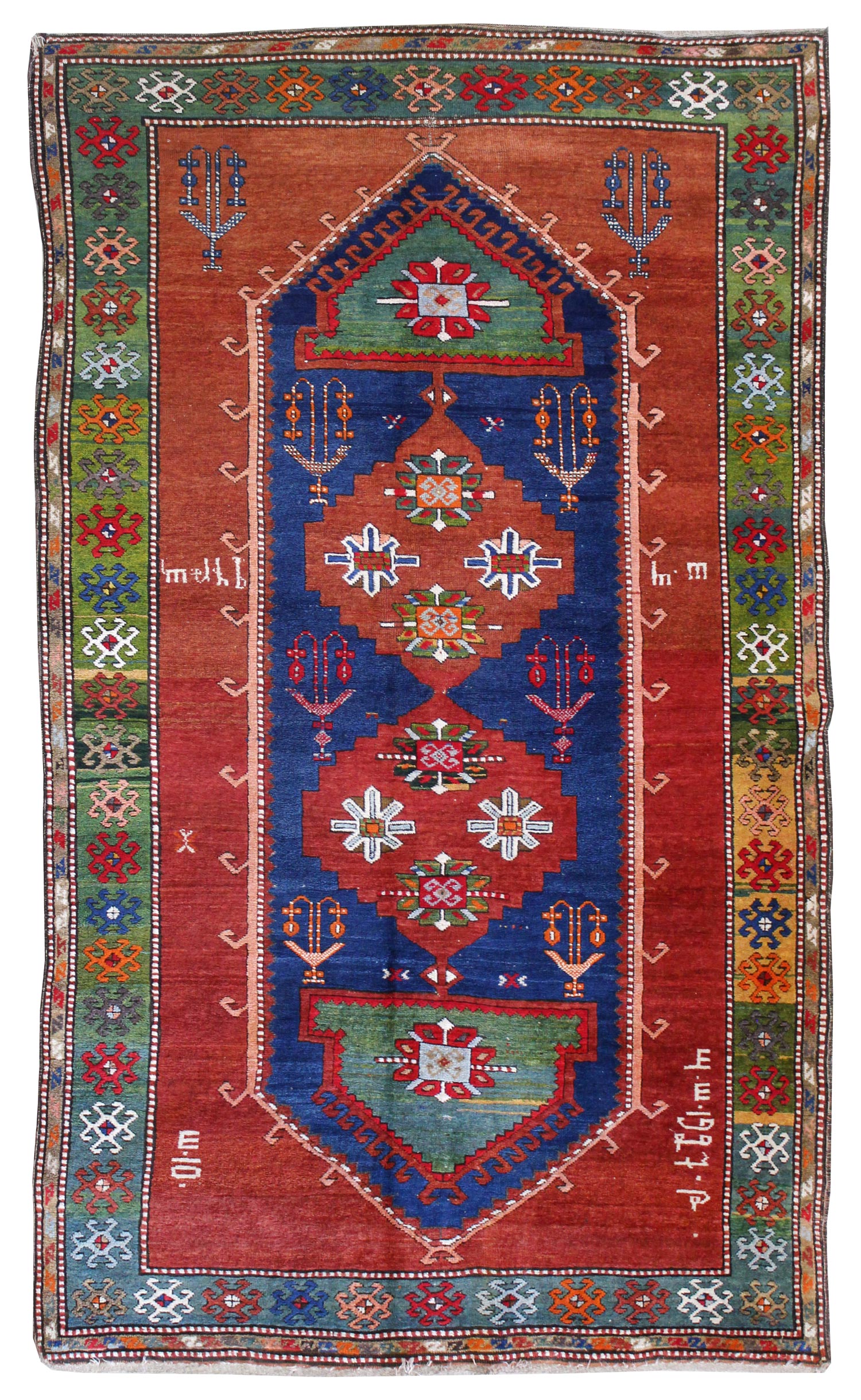 Antique Karabagh Handwoven Tribal Rug