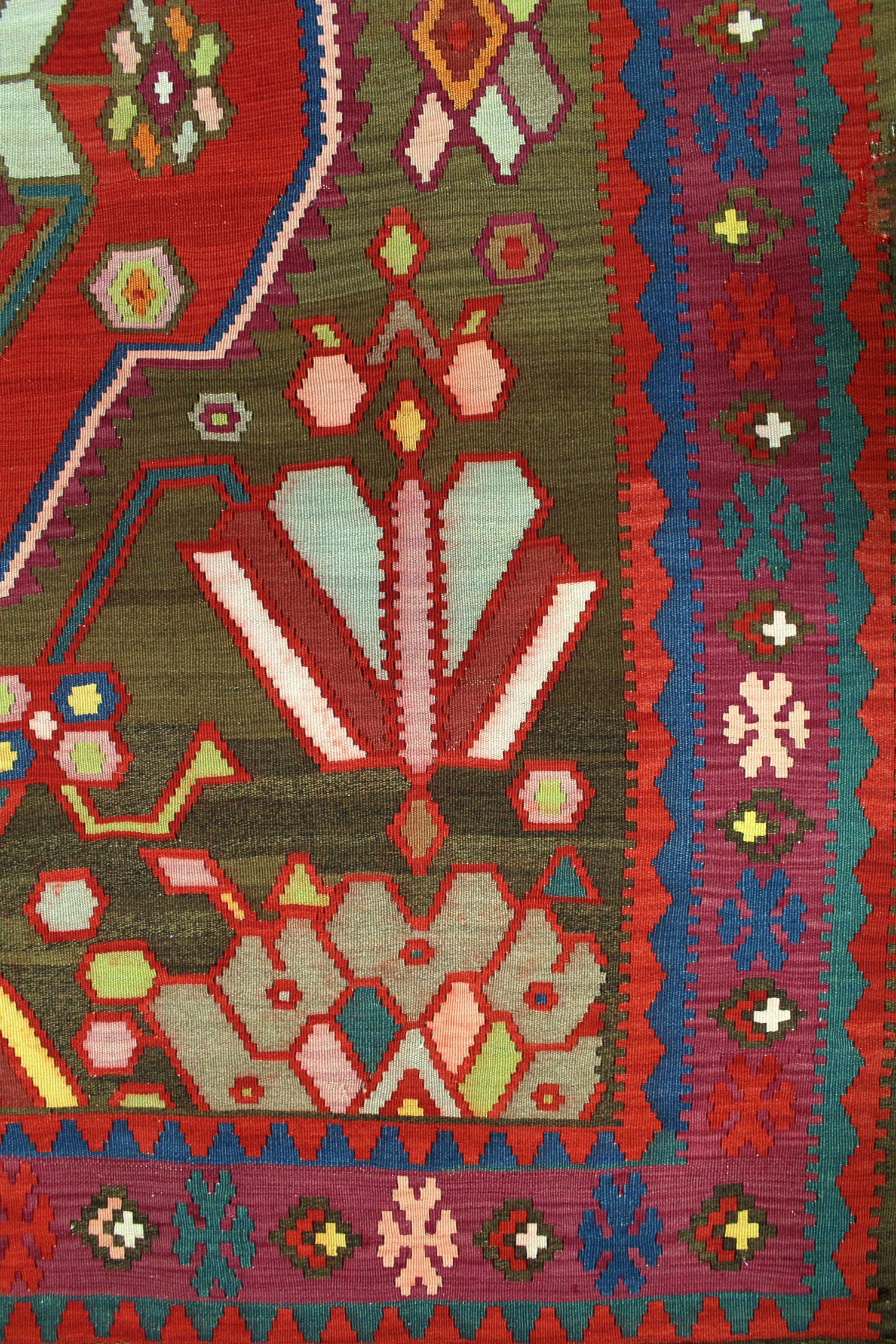 Antique Karabagh Kilim Handwoven Tribal Rug, J63335