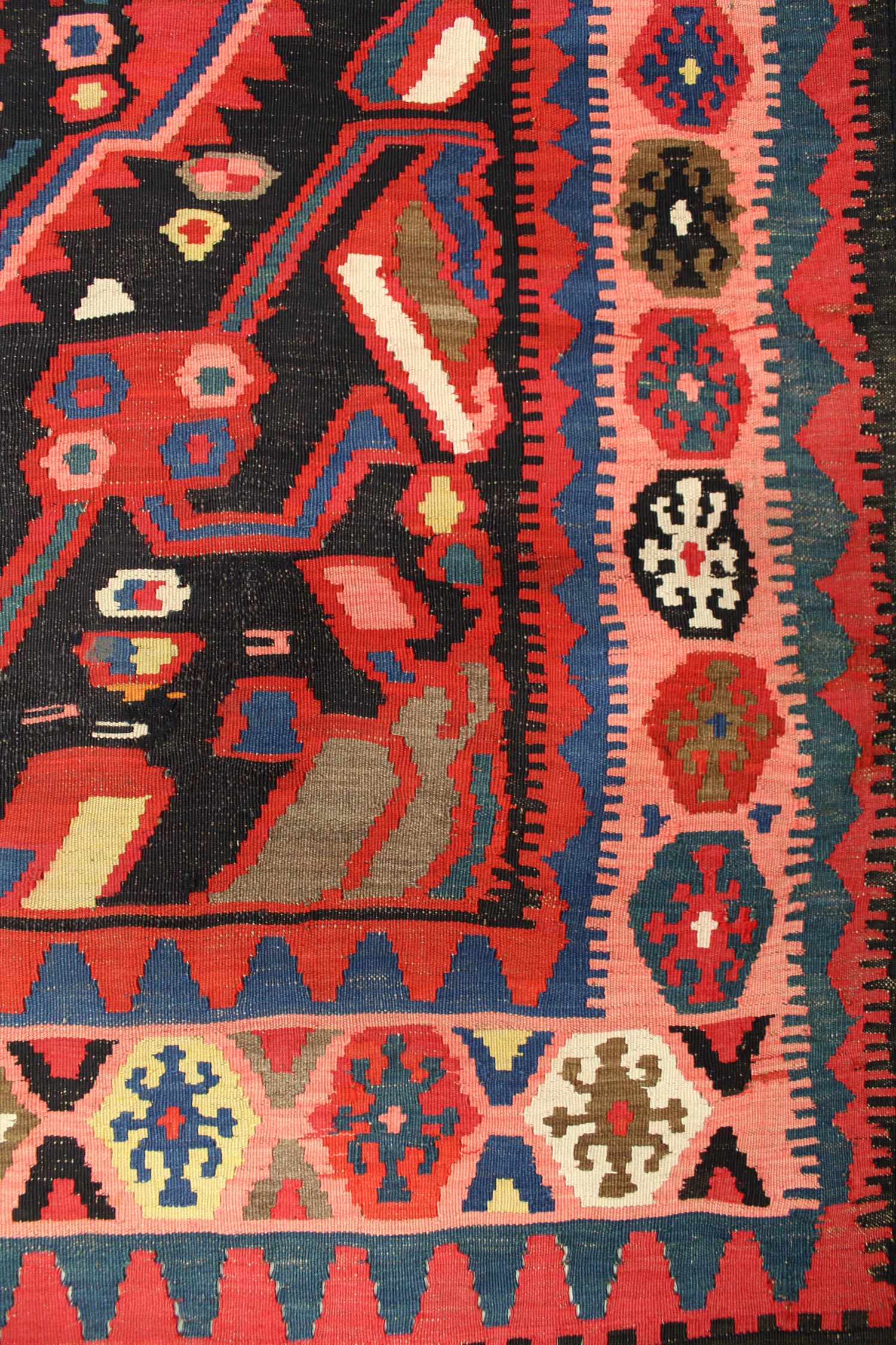 Antique Karabagh Kilim Handwoven Tribal Rug, J63336