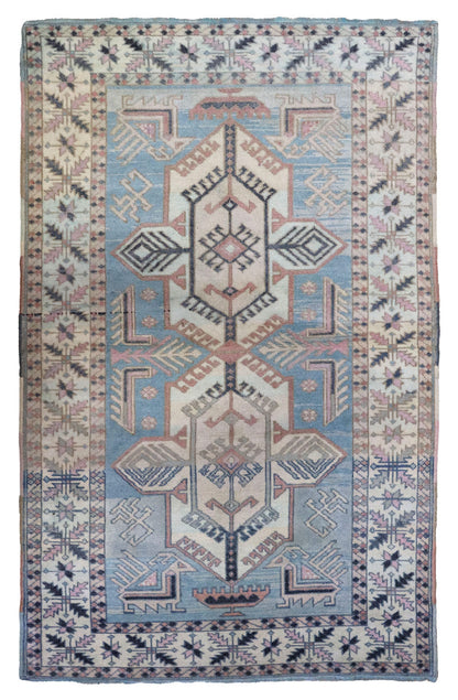 Vintage Kars Handwoven Tribal Rug