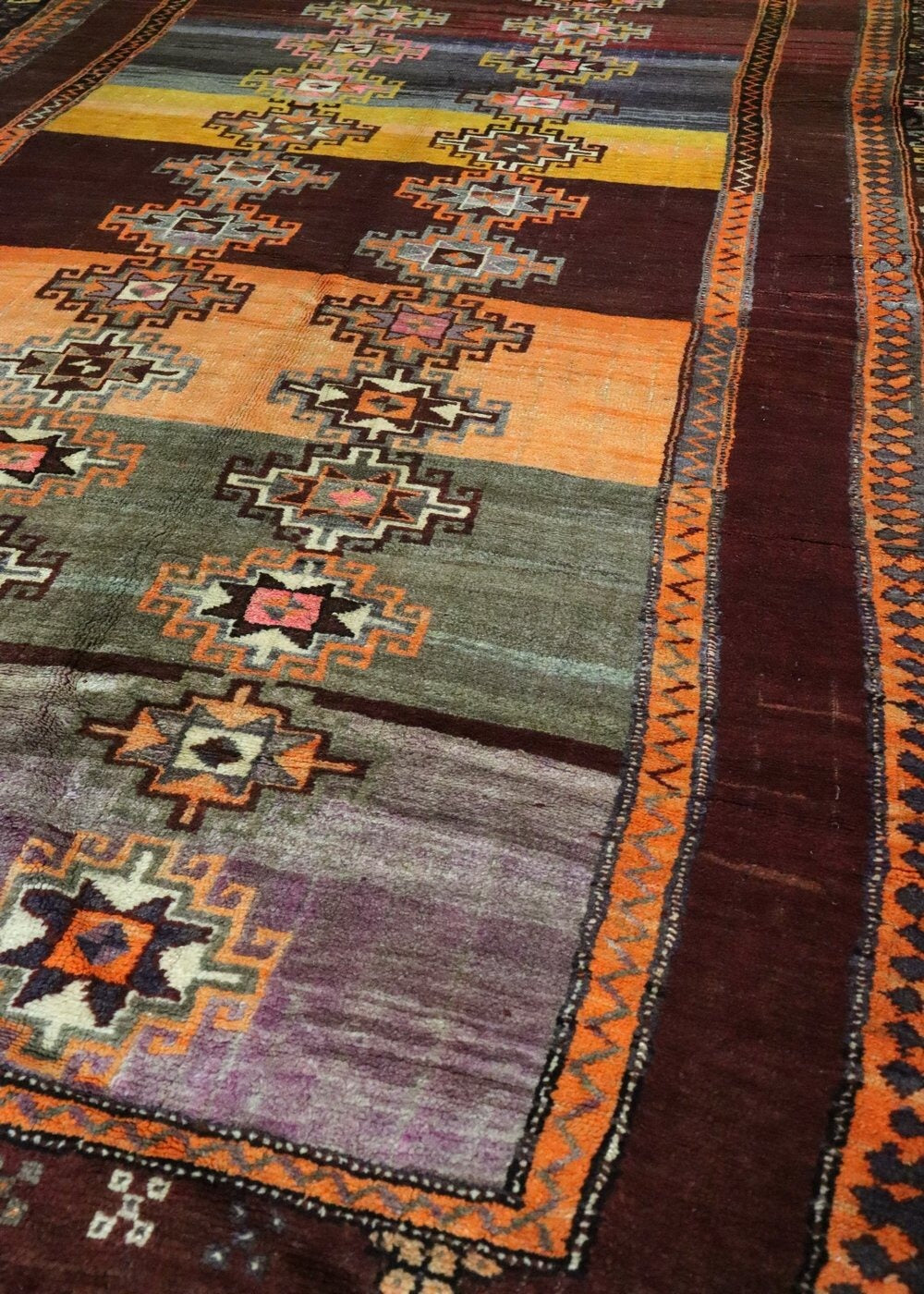 Vintage Kars Handwoven Tribal Rug, J67896