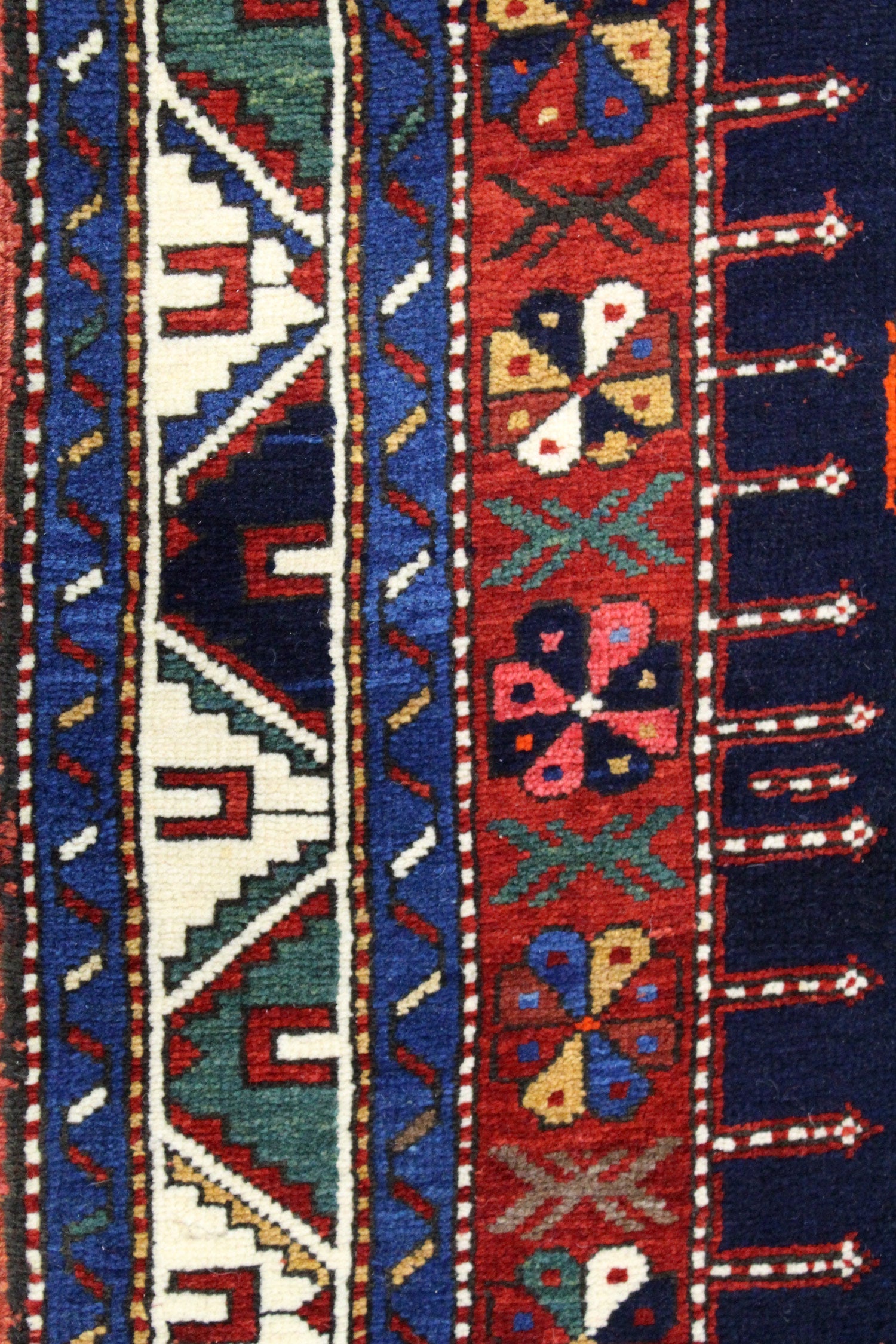 Antique Kazak Handwoven Tribal Rug, J63293