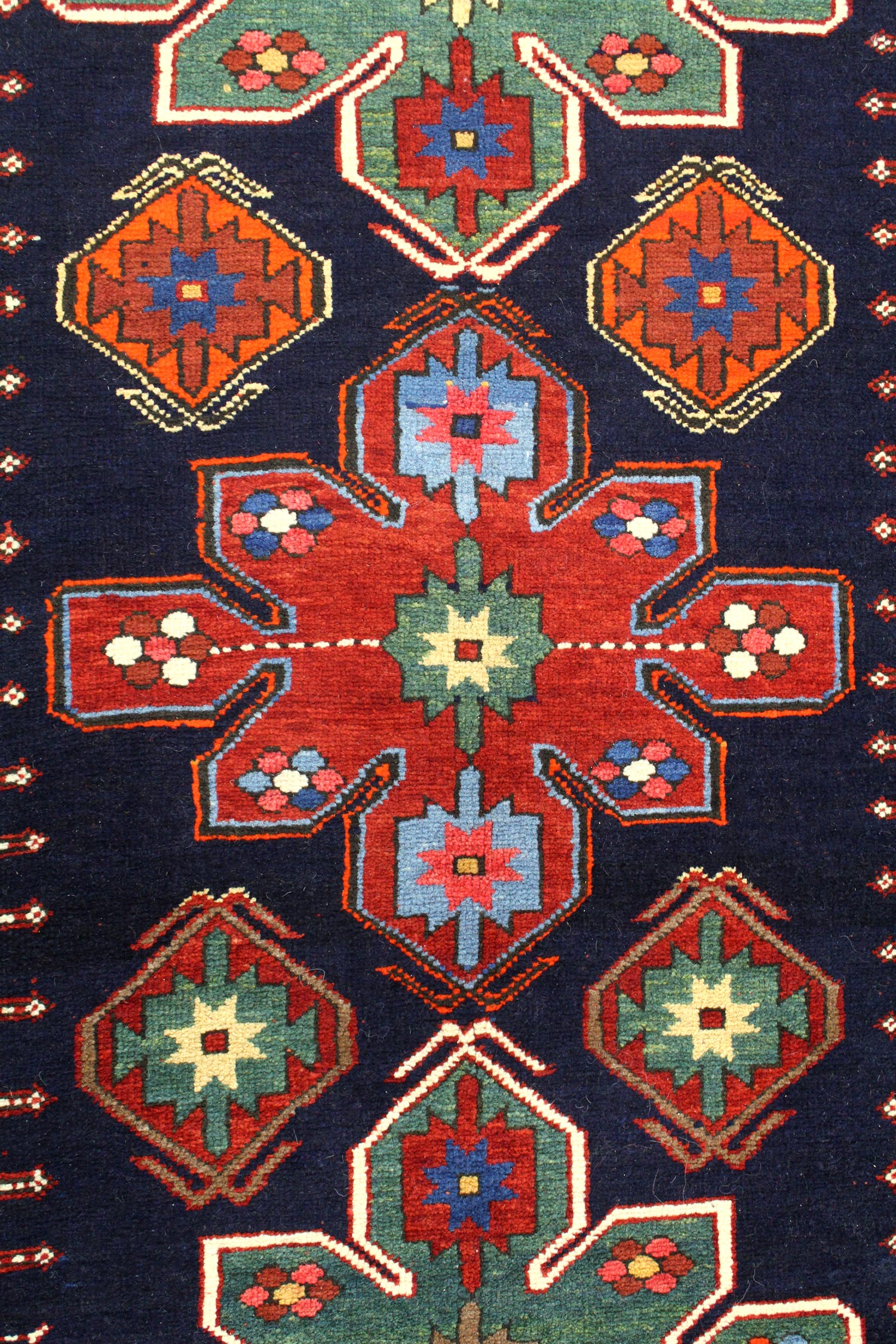 Antique Kazak Handwoven Tribal Rug, J63293