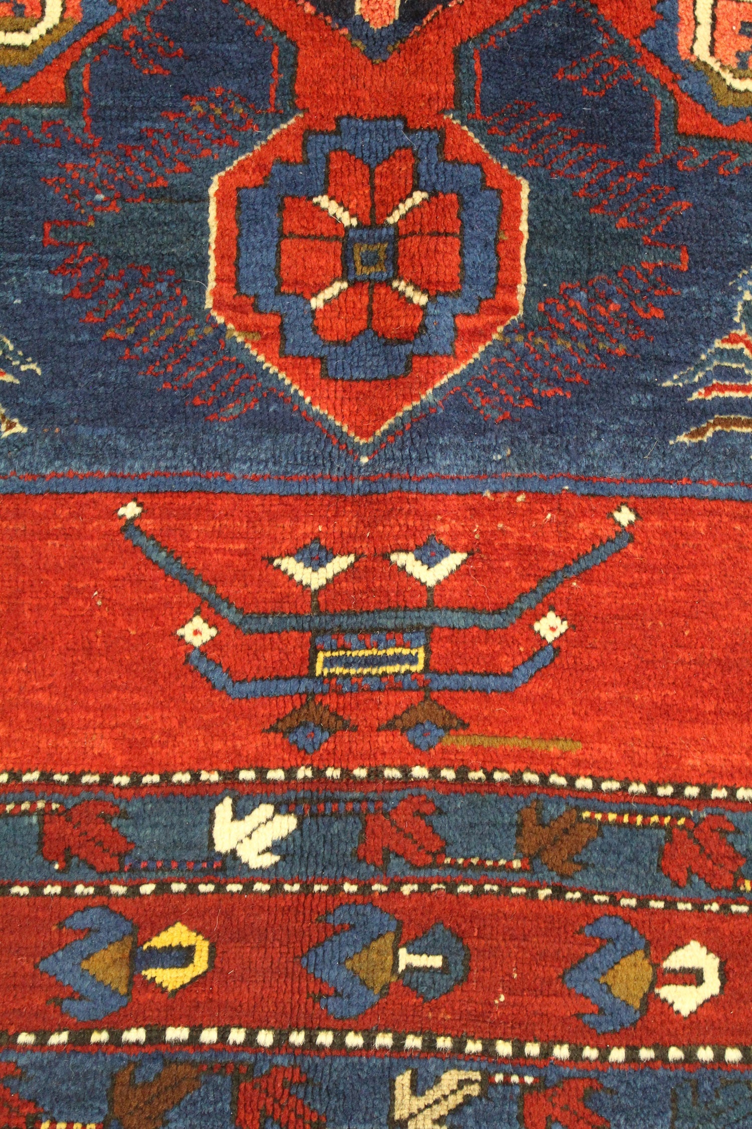 Antique Kazak Handwoven Tribal Rug, J63331