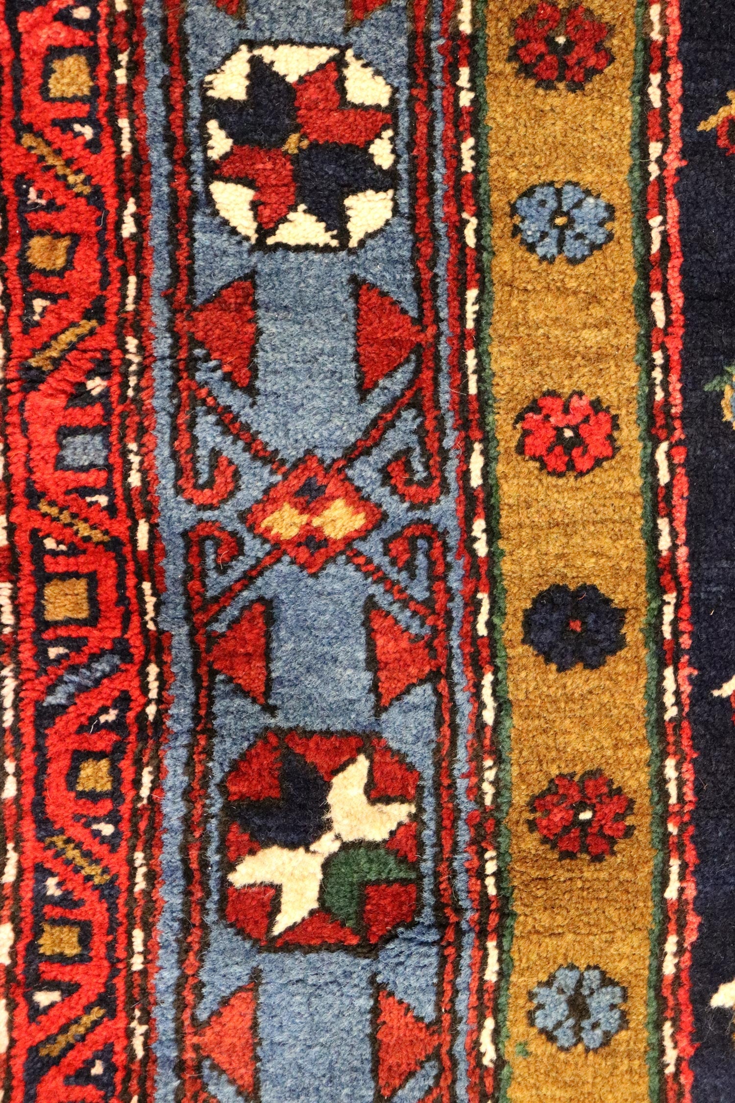 Antique Kazak Handwoven Tribal Rug, J65233