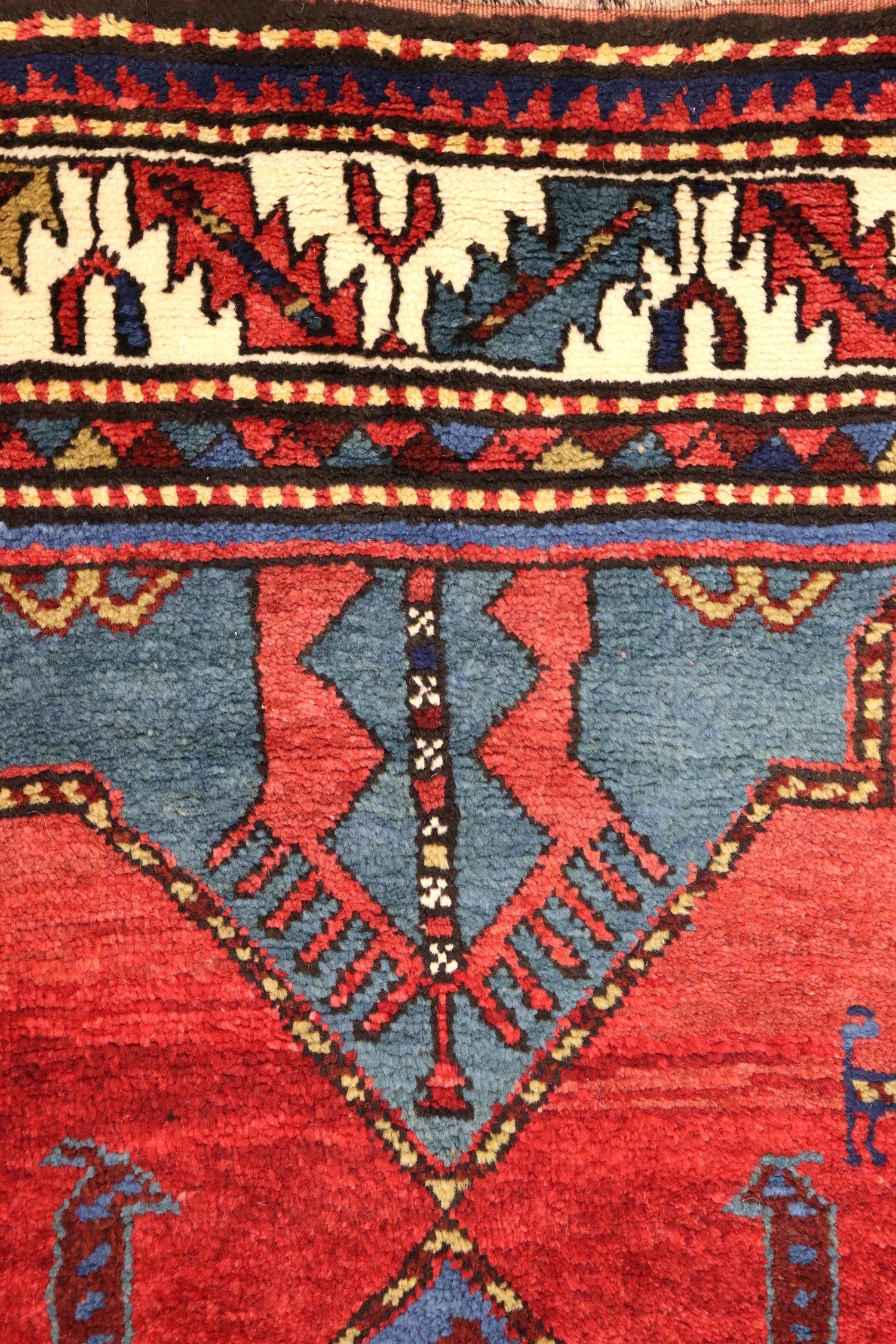 Antique Kazak Handwoven Tribal Rug, J65234