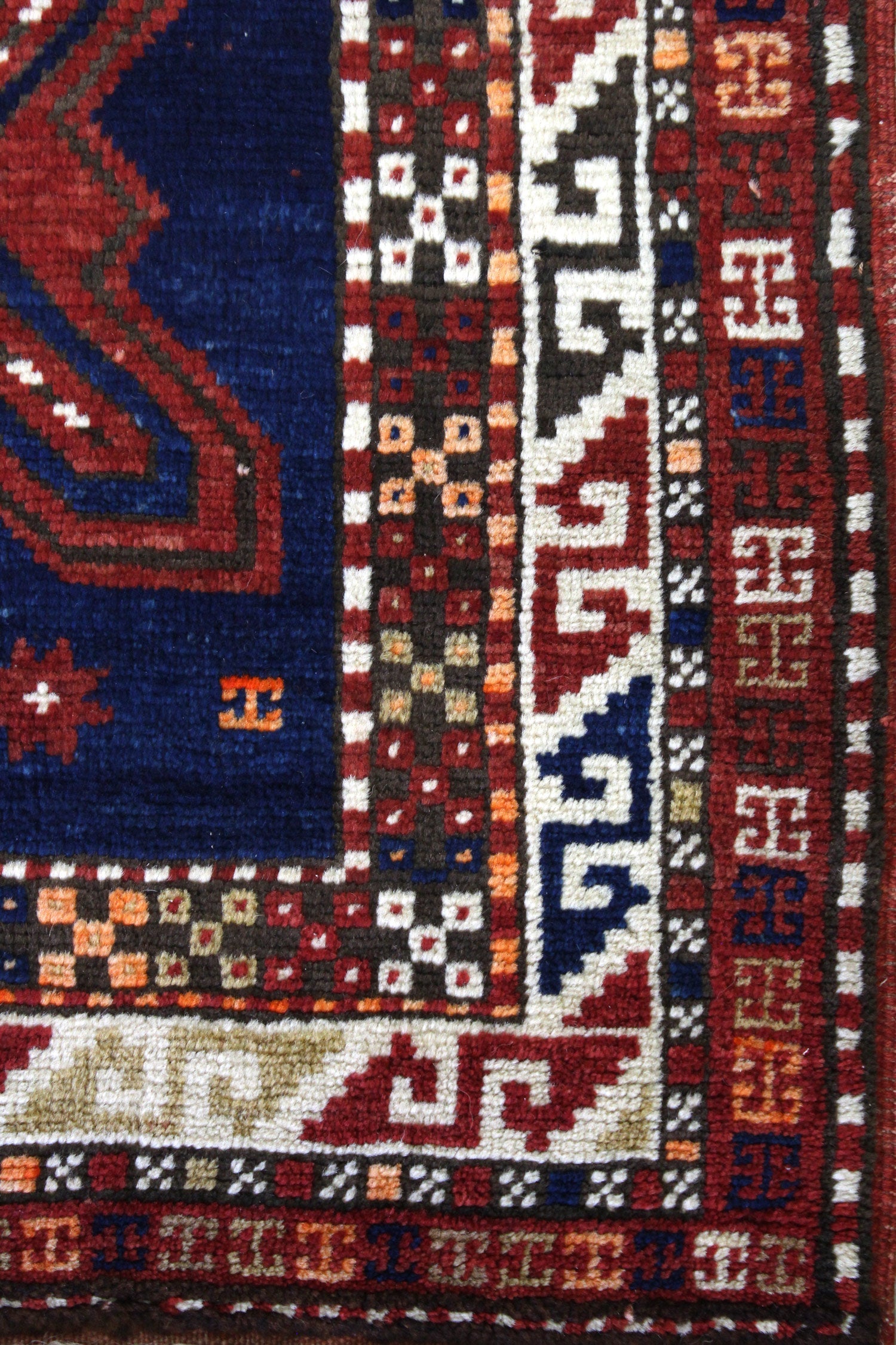 Antique Kazak Handwoven Tribal Rug, J67514
