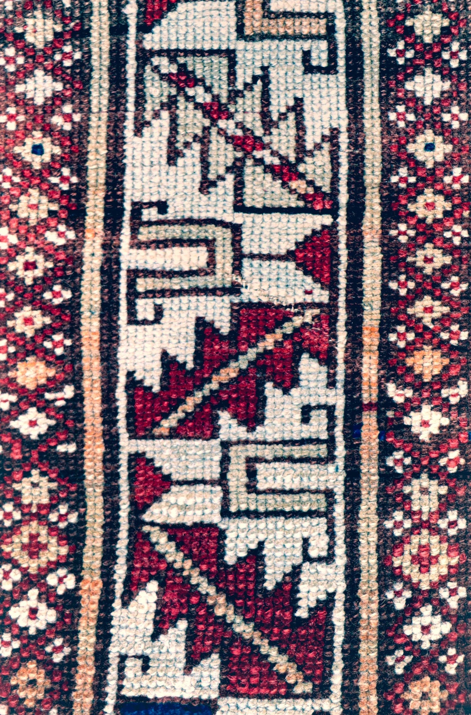 Vintage Kazak Handwoven Tribal Rug, J68358