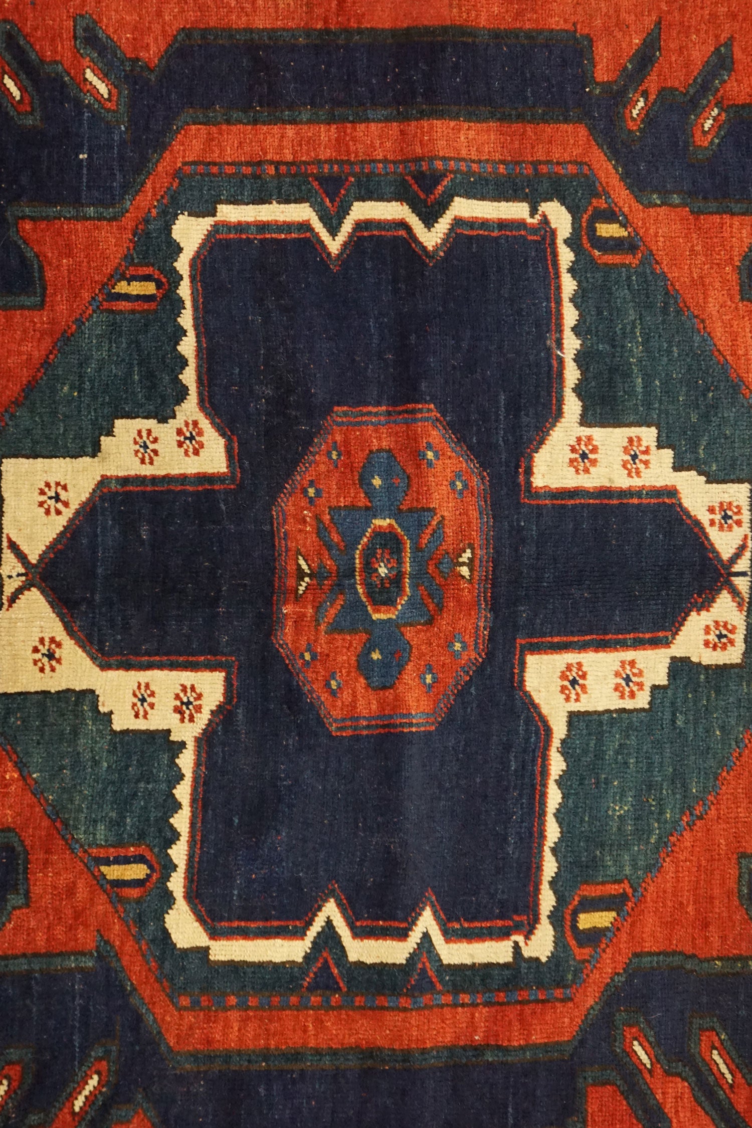 Antique Kazak Handwoven Tribal Rug, JF7954