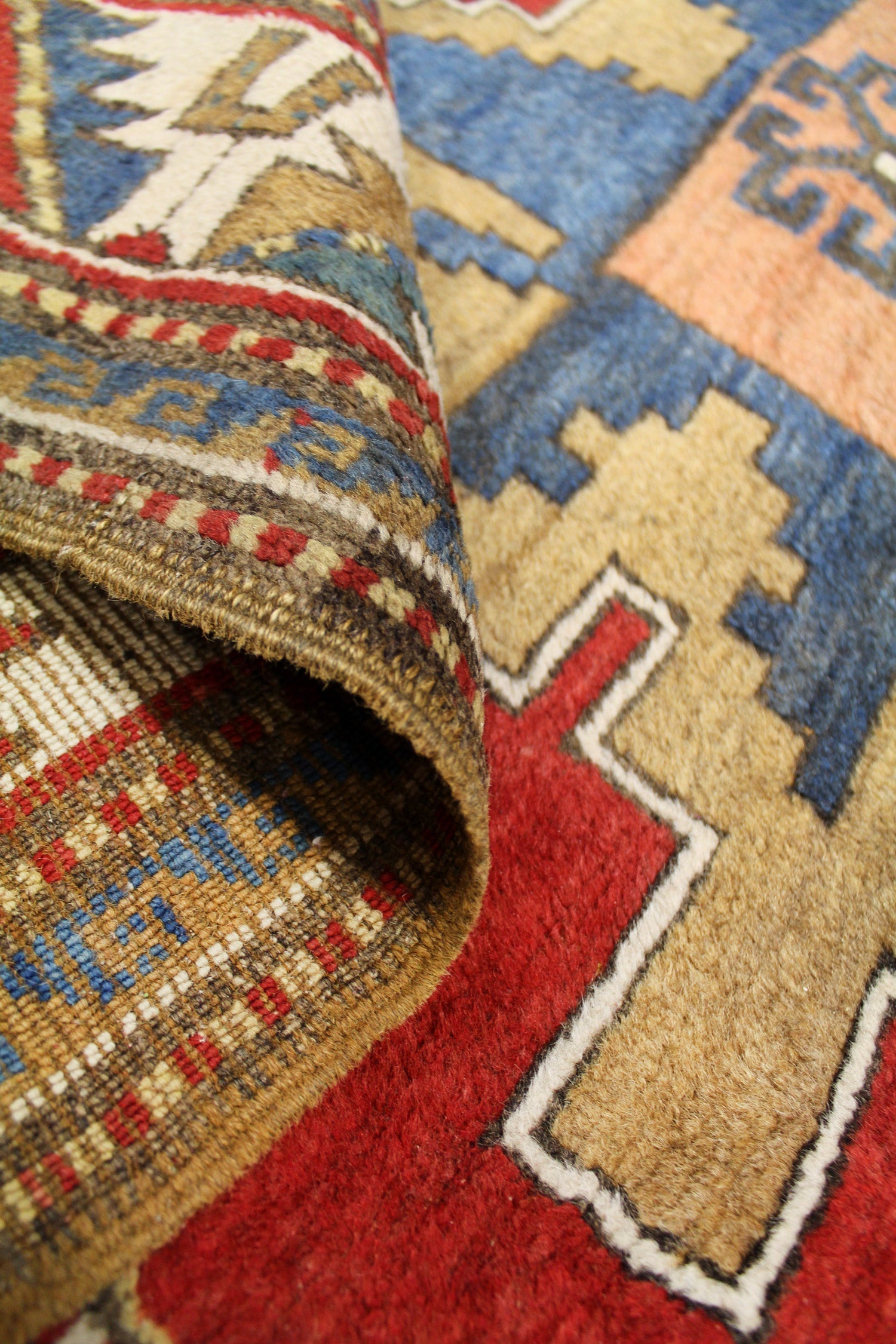 Antique Kazak Handwoven Tribal Rug, JF8419