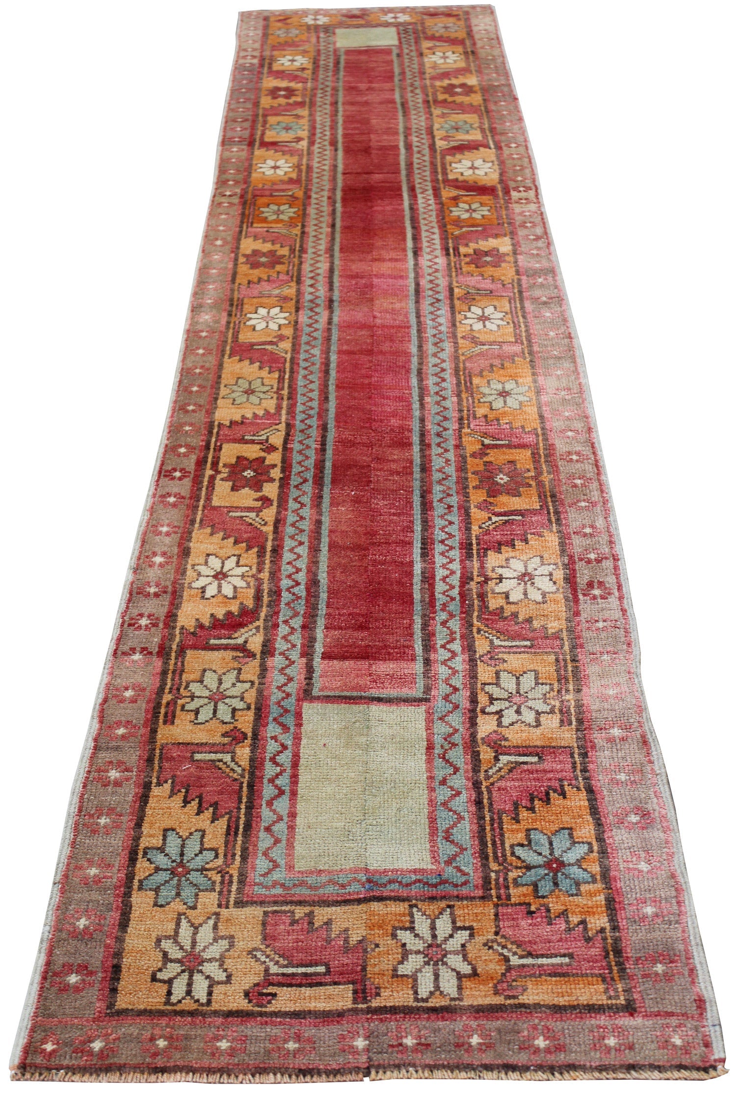 Vintage Konya Handwoven Tribal Rug, J63545