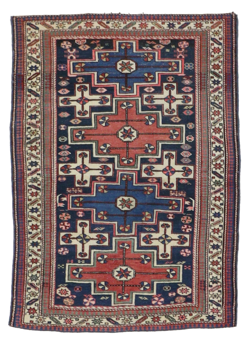 Antique Caucasian, Kazak Rug 4' 4 x. 5' 3 For Sale at 1stDibs