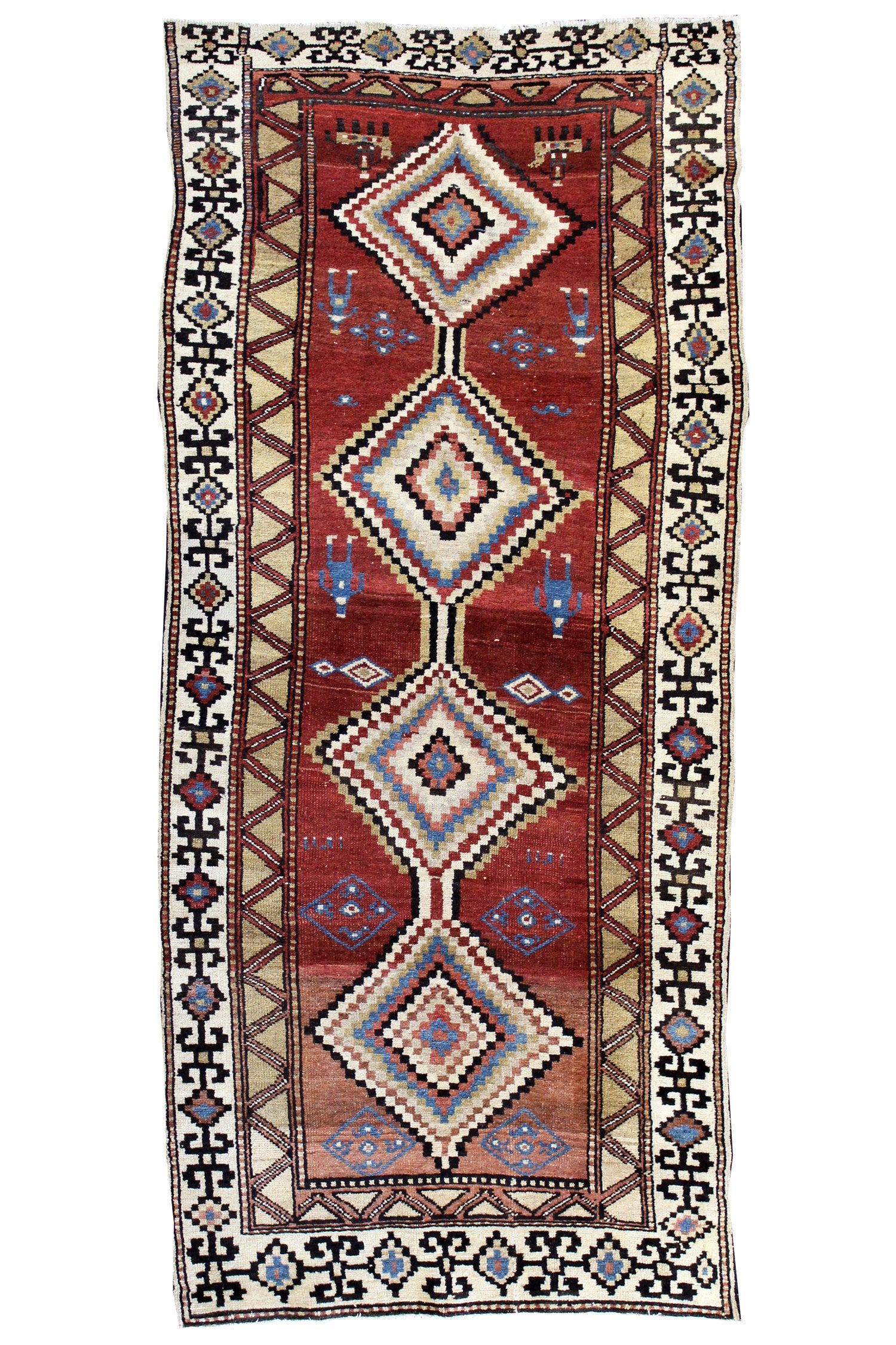 Antique Kurd Handwoven Tribal Rug