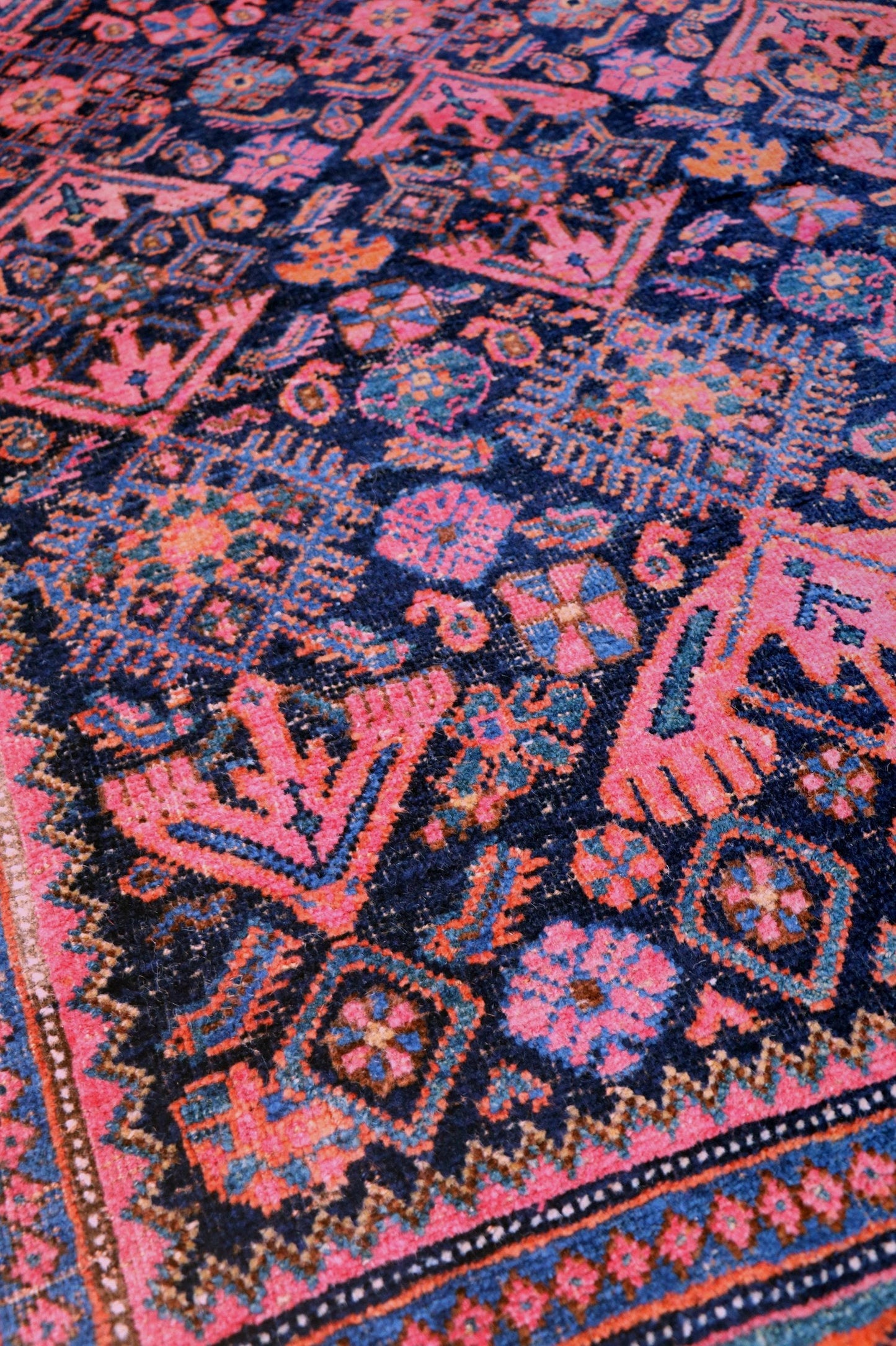 Vintage Kurd Bijar Handwoven Tribal Rug, J68354