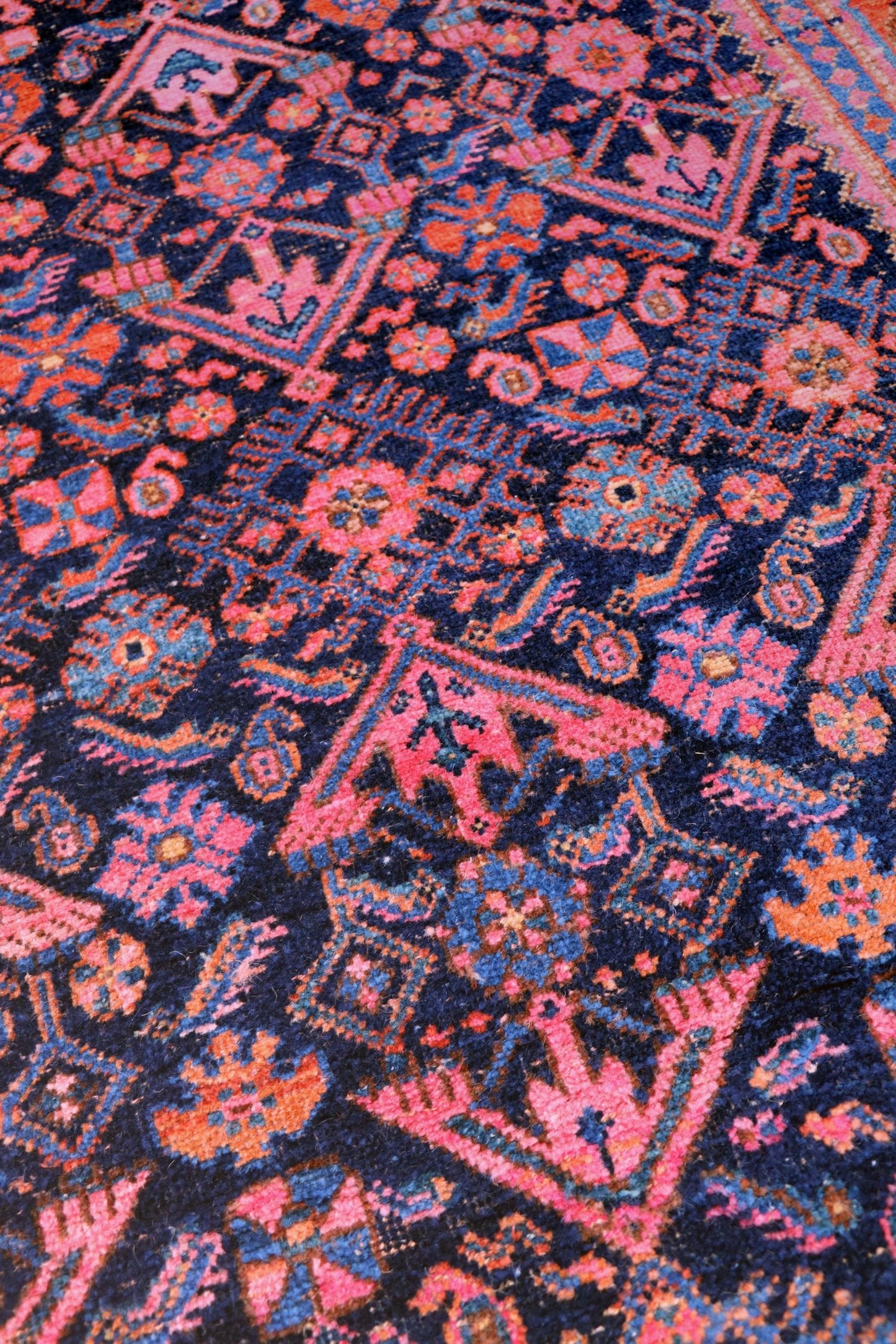 Vintage Kurd Bijar Handwoven Tribal Rug, J68354