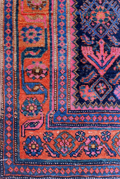 Vintage Kurd Bijar Handwoven Tribal Rug, J68354