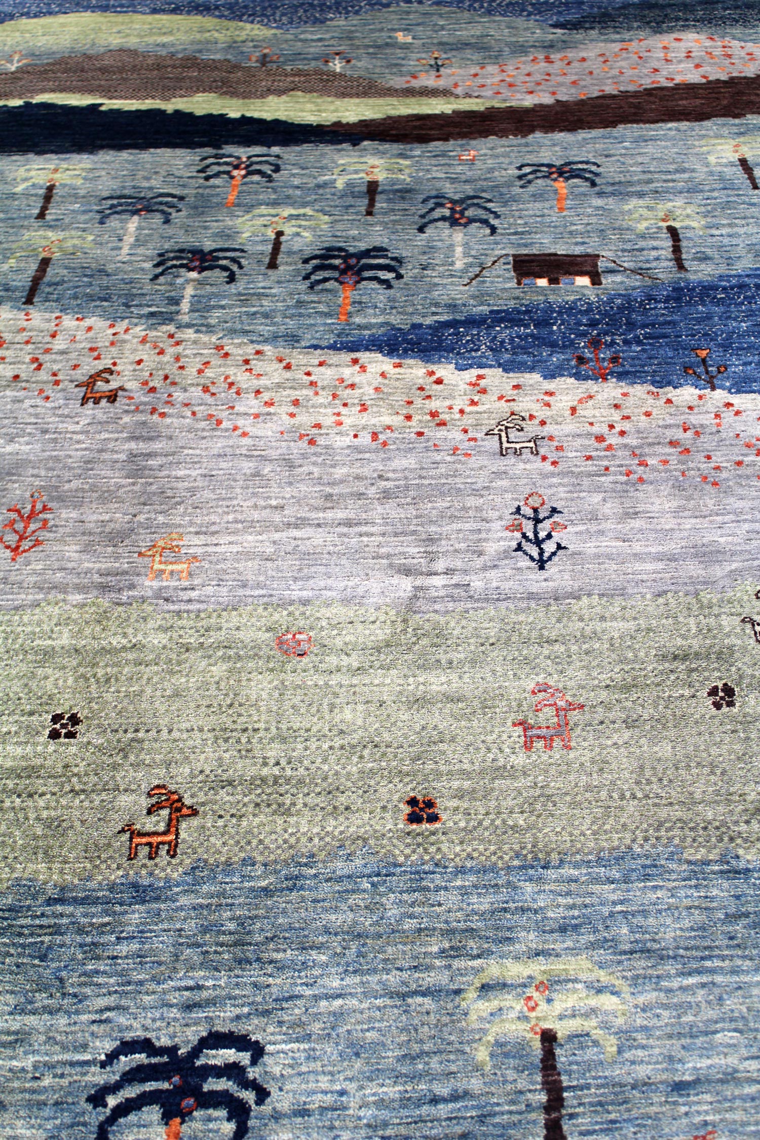 Landscape Handwoven Tribal Rug, J62501