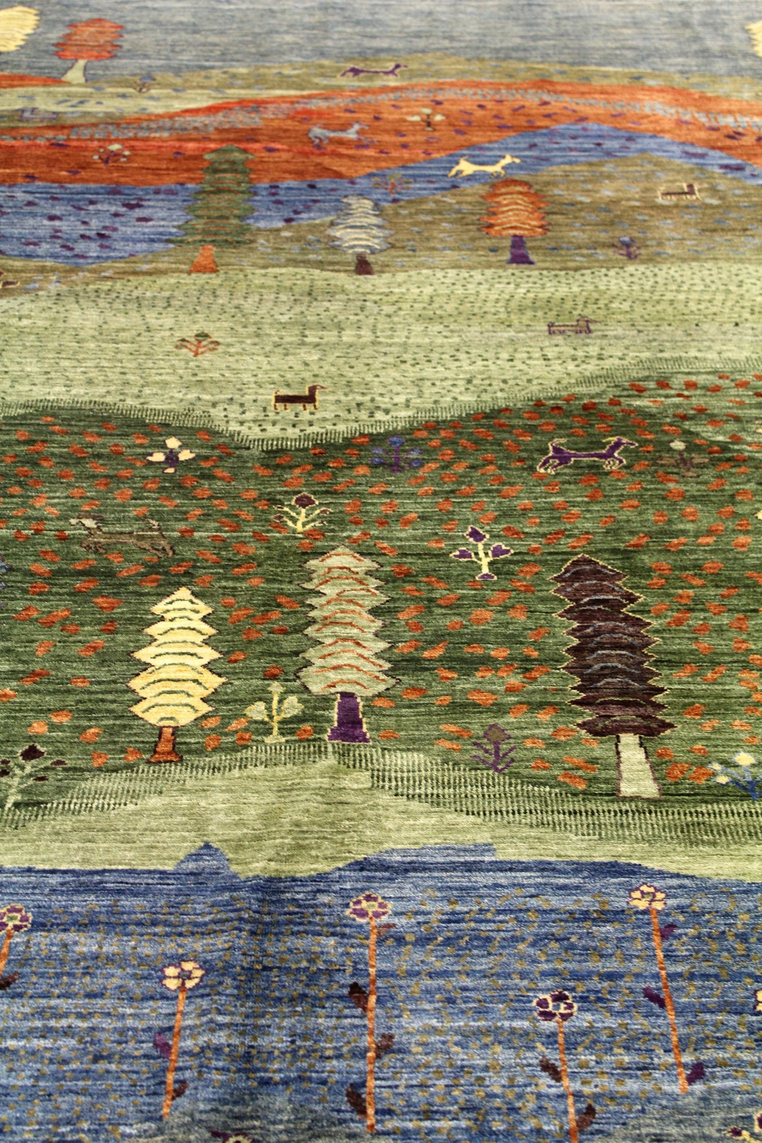 Landscape Handwoven Tribal Rug, J62521