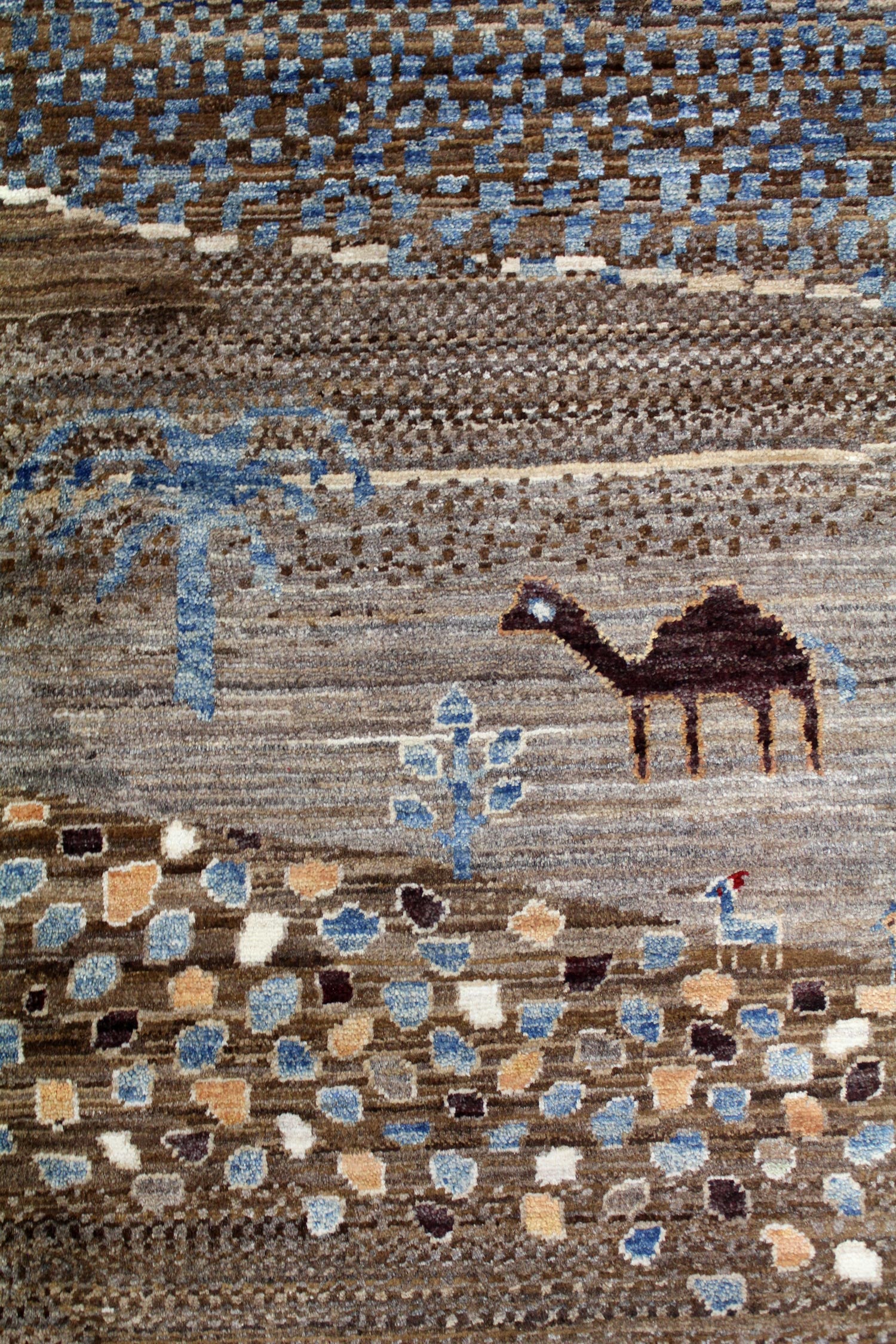 Landscape Handwoven Tribal Rug, J62523