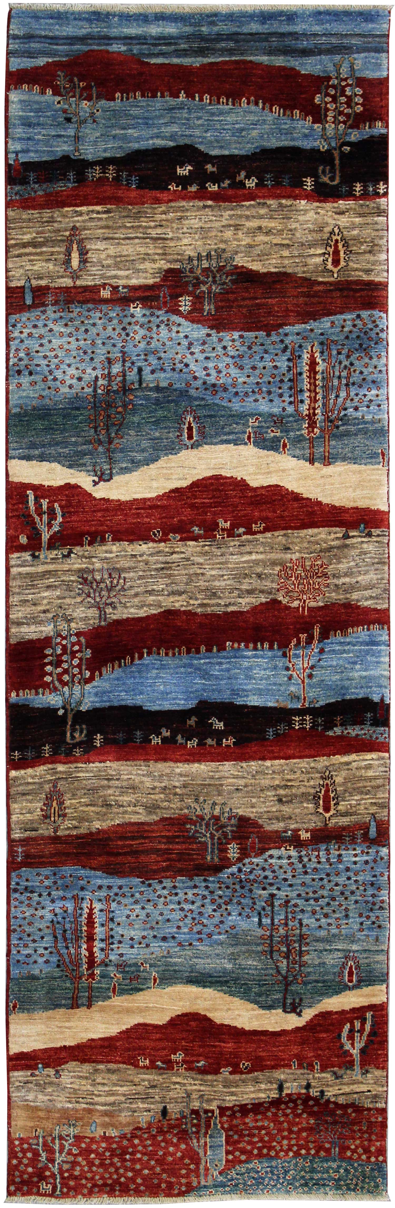 Landscape Handwoven Tribal Rug