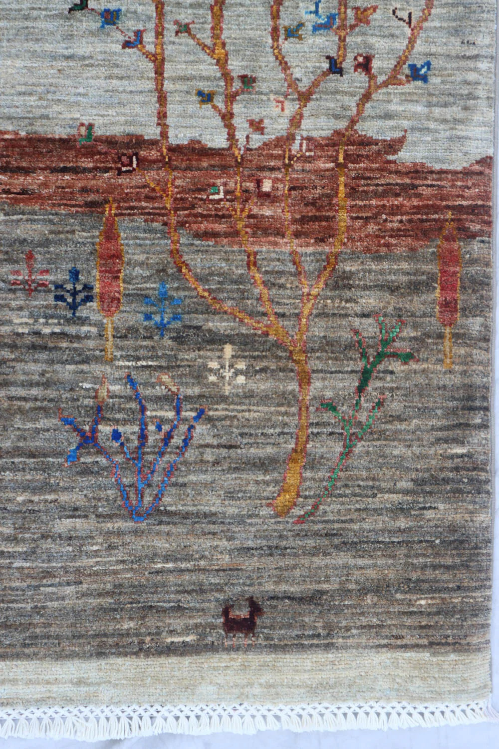 Landscape Gabbeh Handwoven Tribal Rug, J63786