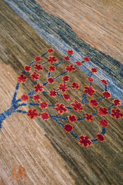 Landscape Gabbeh Handwoven Tribal Rug, J64431