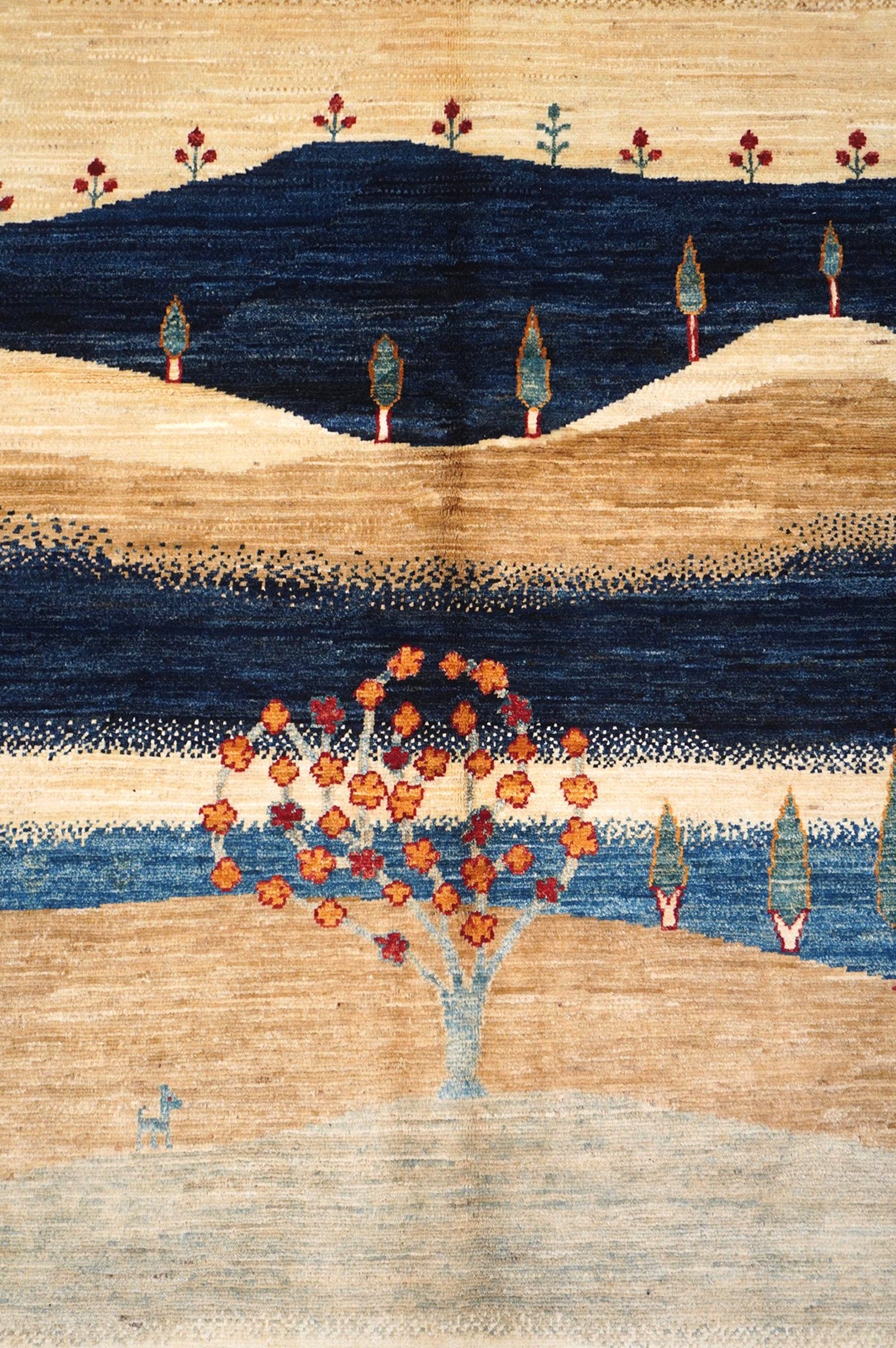 Gabbi Rugs Landscape Gabbeh Handwoven Tribal Rug | Landry & Arcari