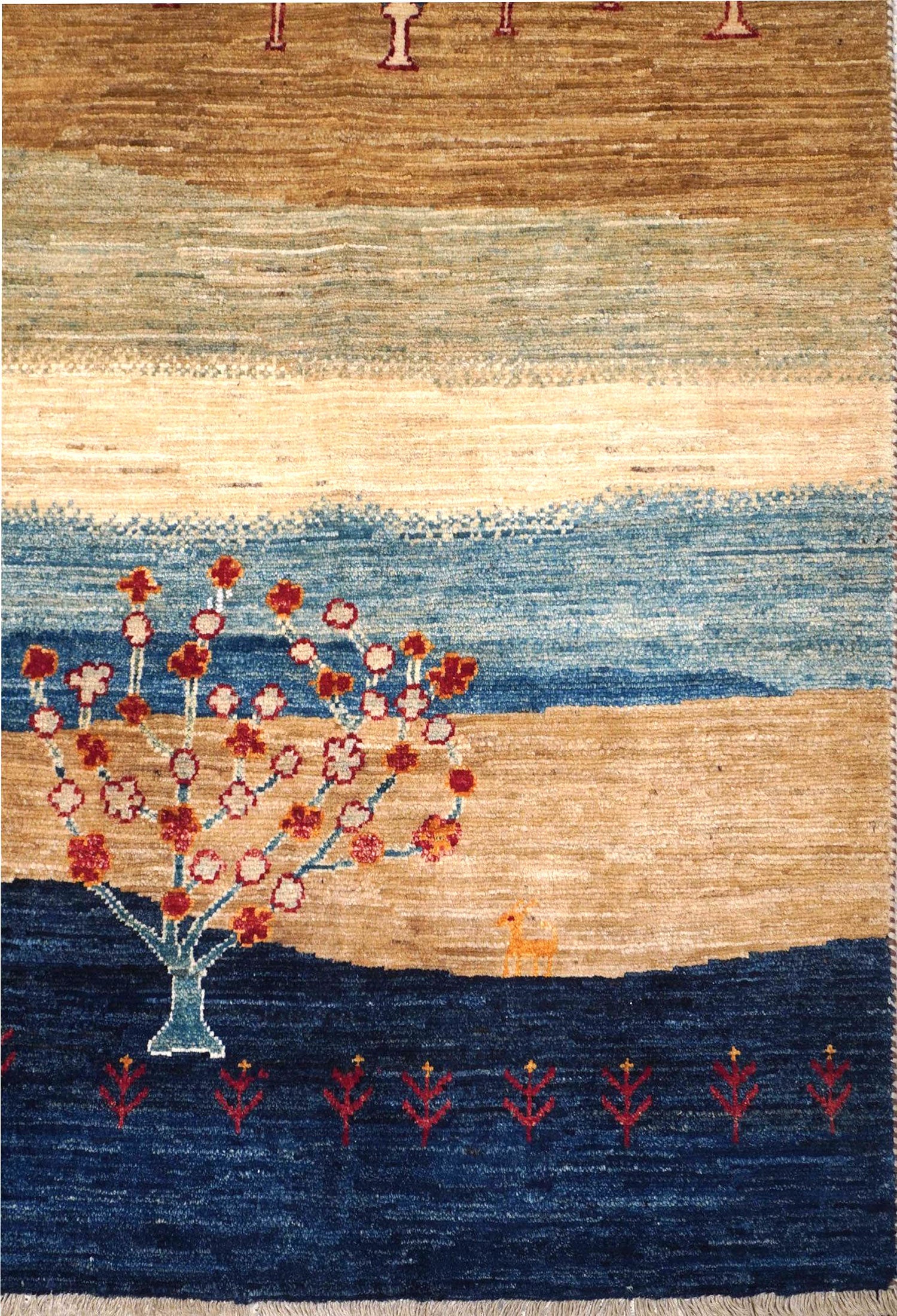 Trible Rugs Landscape Gabbeh Handwoven Tribal Rug | Landry & Arcari